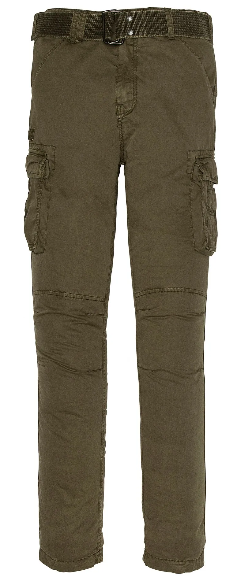 Pantalon treillis ceinturé Kaki