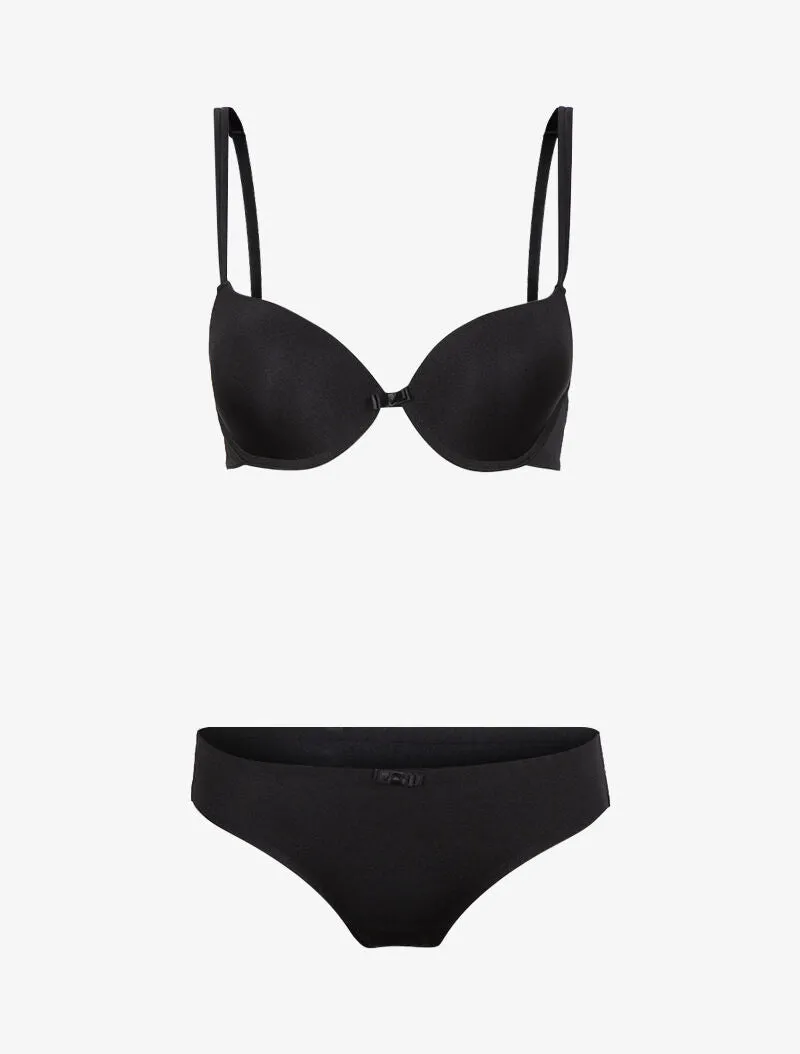 Ensemble invisible satiné - noir