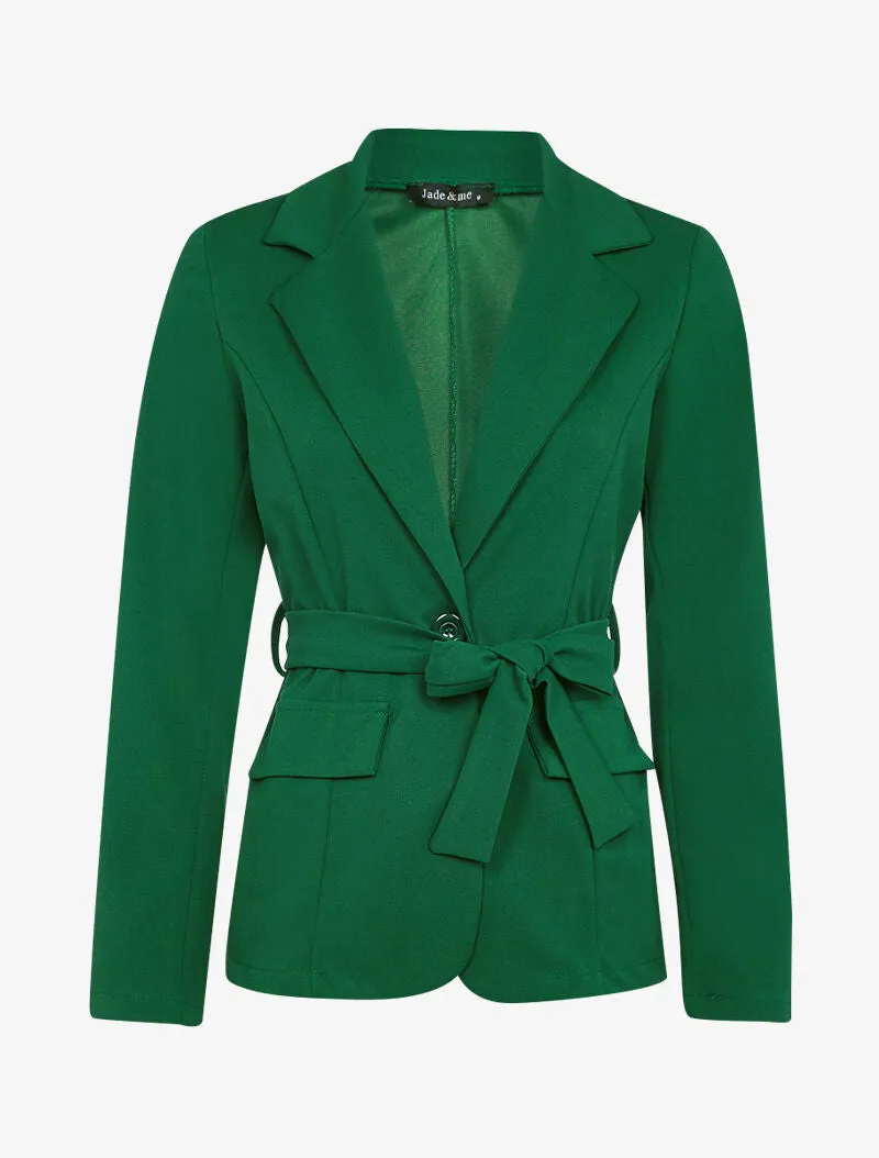 Veste fluide ceinturée - vert foncé