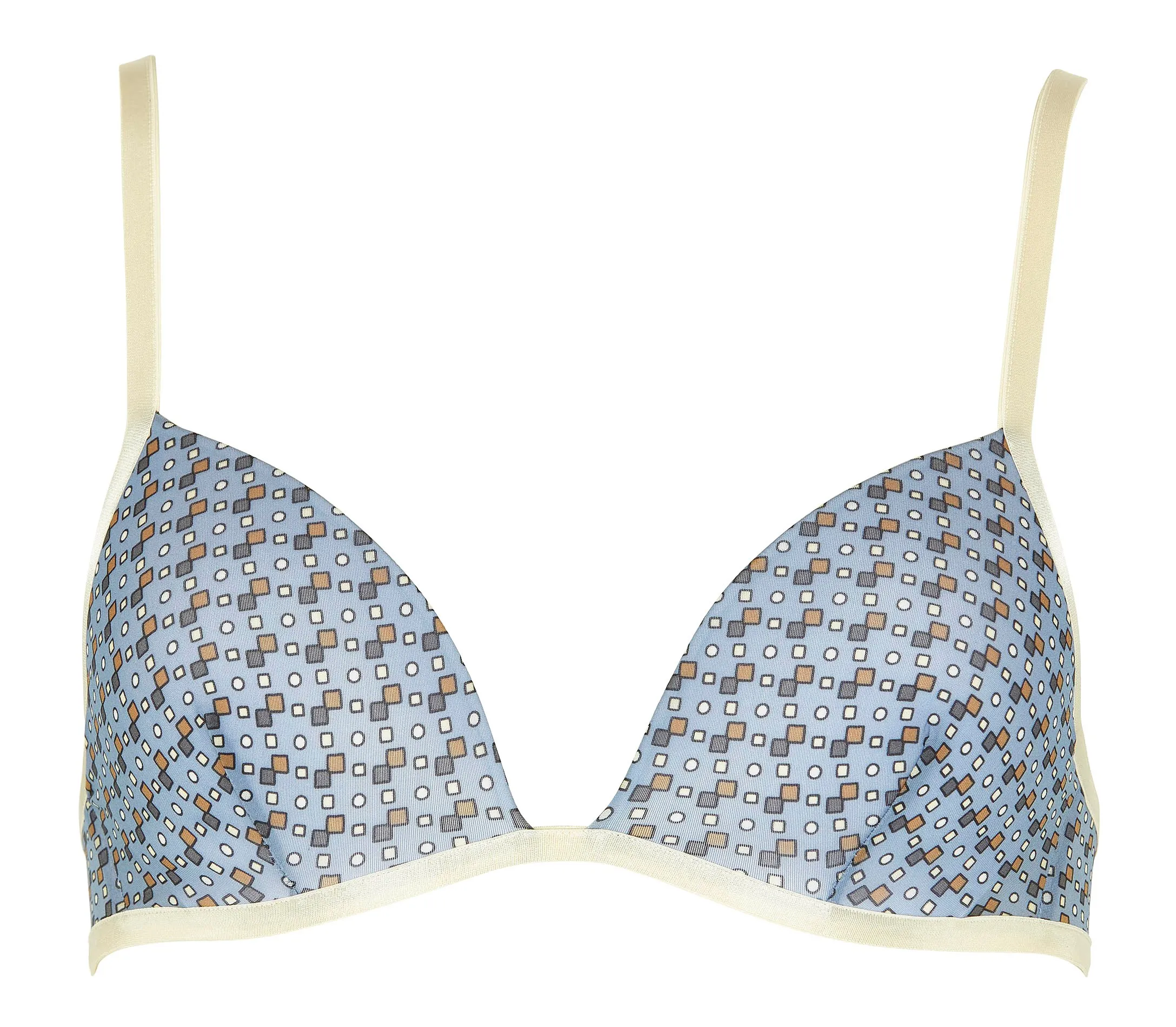 Soutien-gorge imprimé à armatures ampliforme Bleu