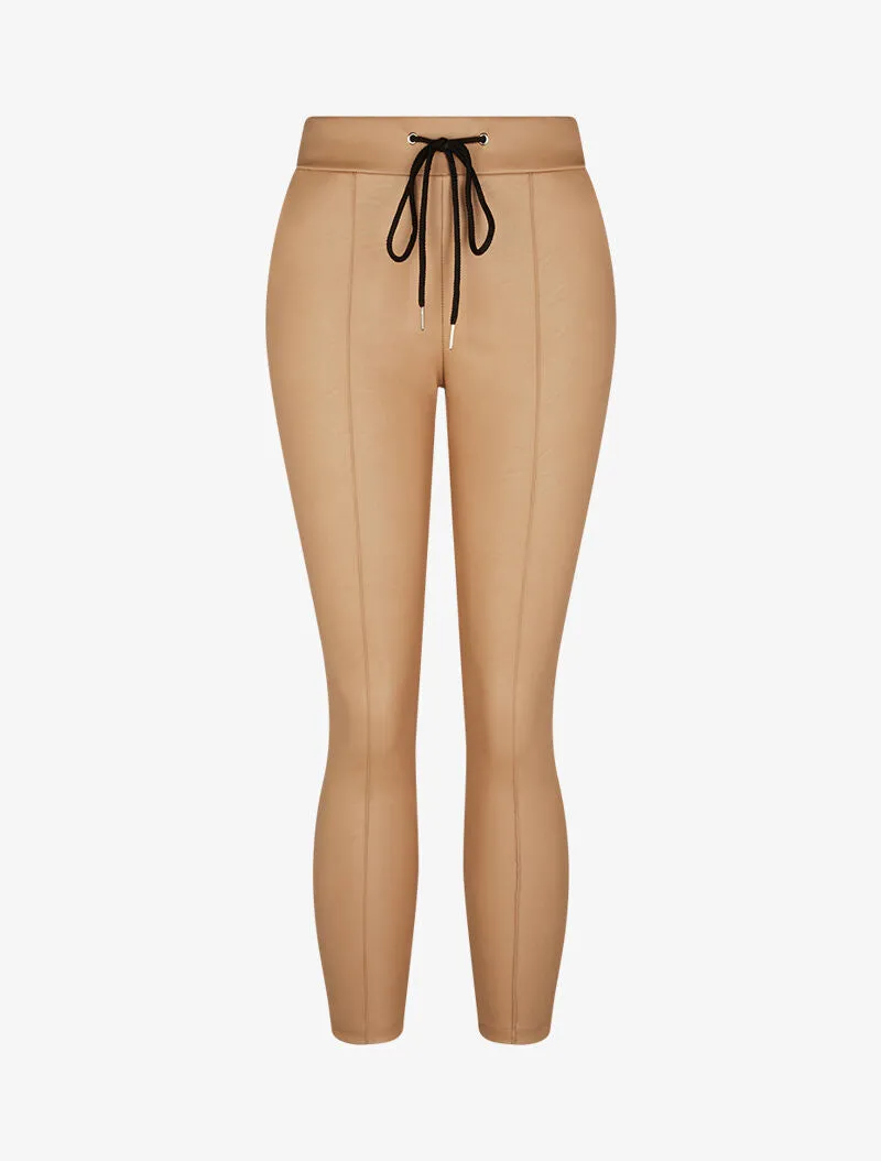 Jogpant en simili - beige