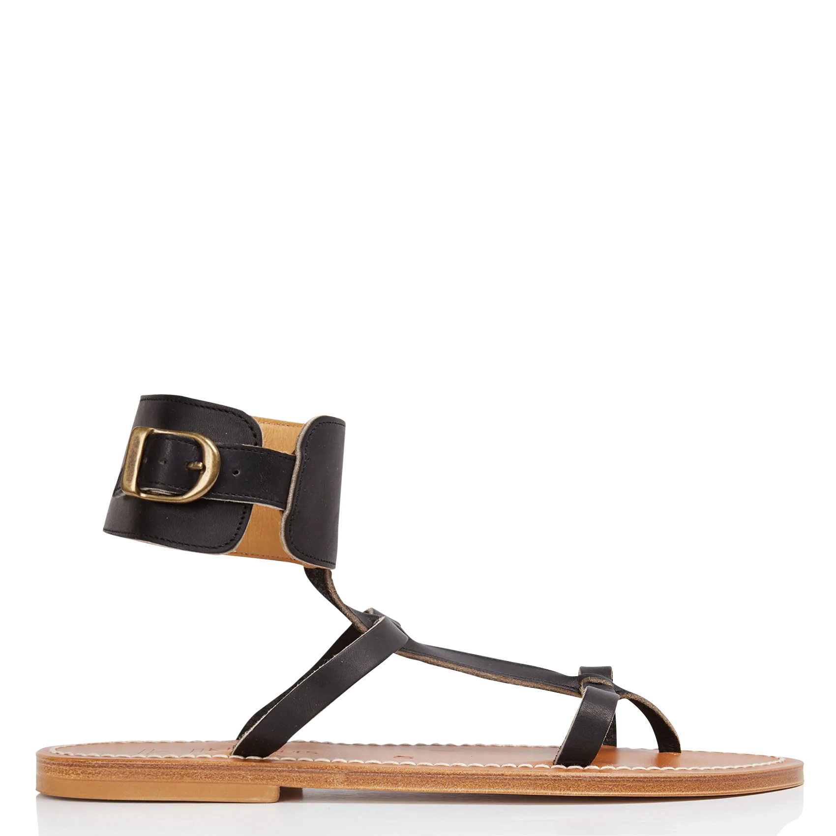 Sandales montantes en cuir Noir Caravelle