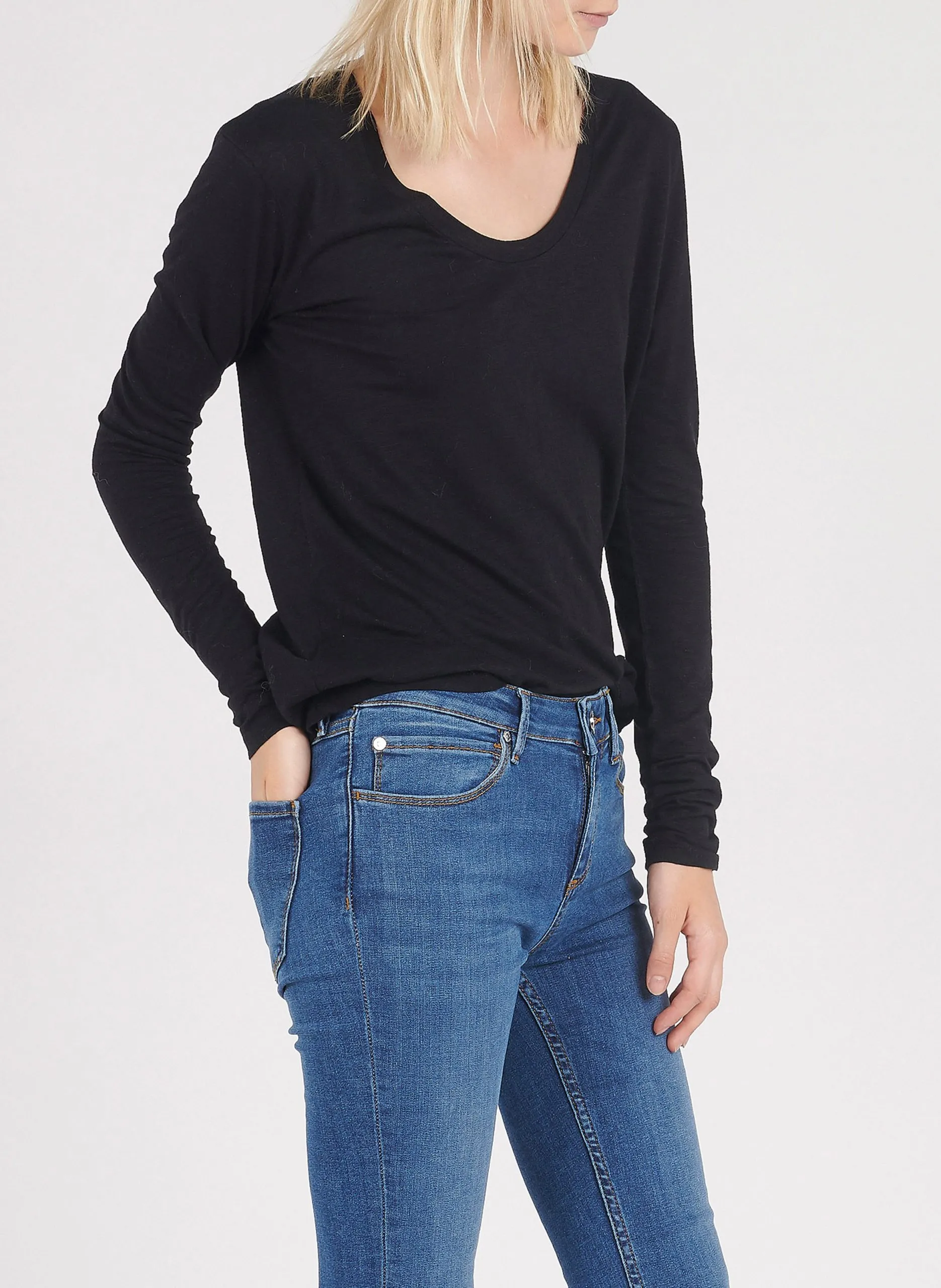 Tee-shirt col rond en coton Noir JACKSONVILLE