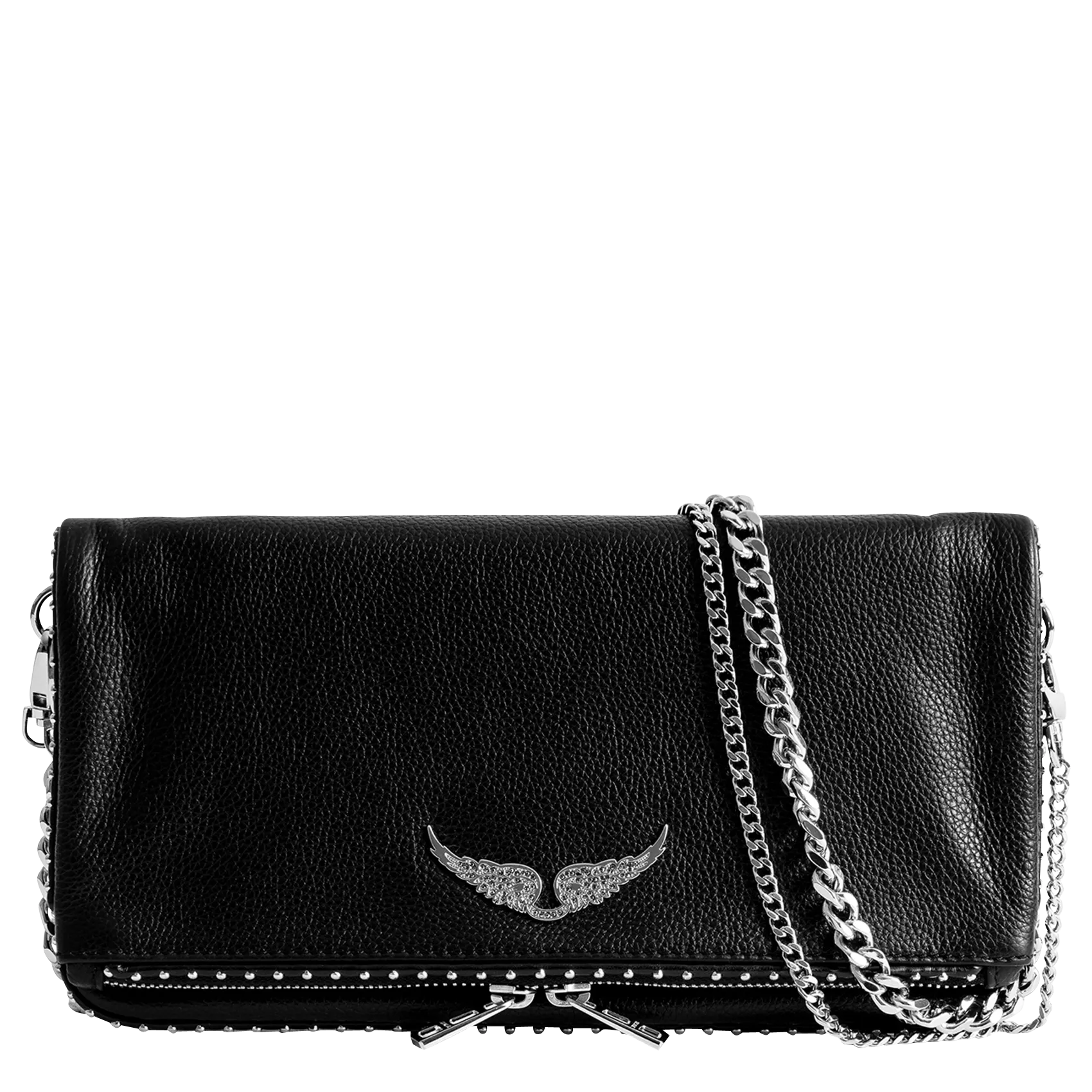 Sac bandoulière en cuir Noir ROCK