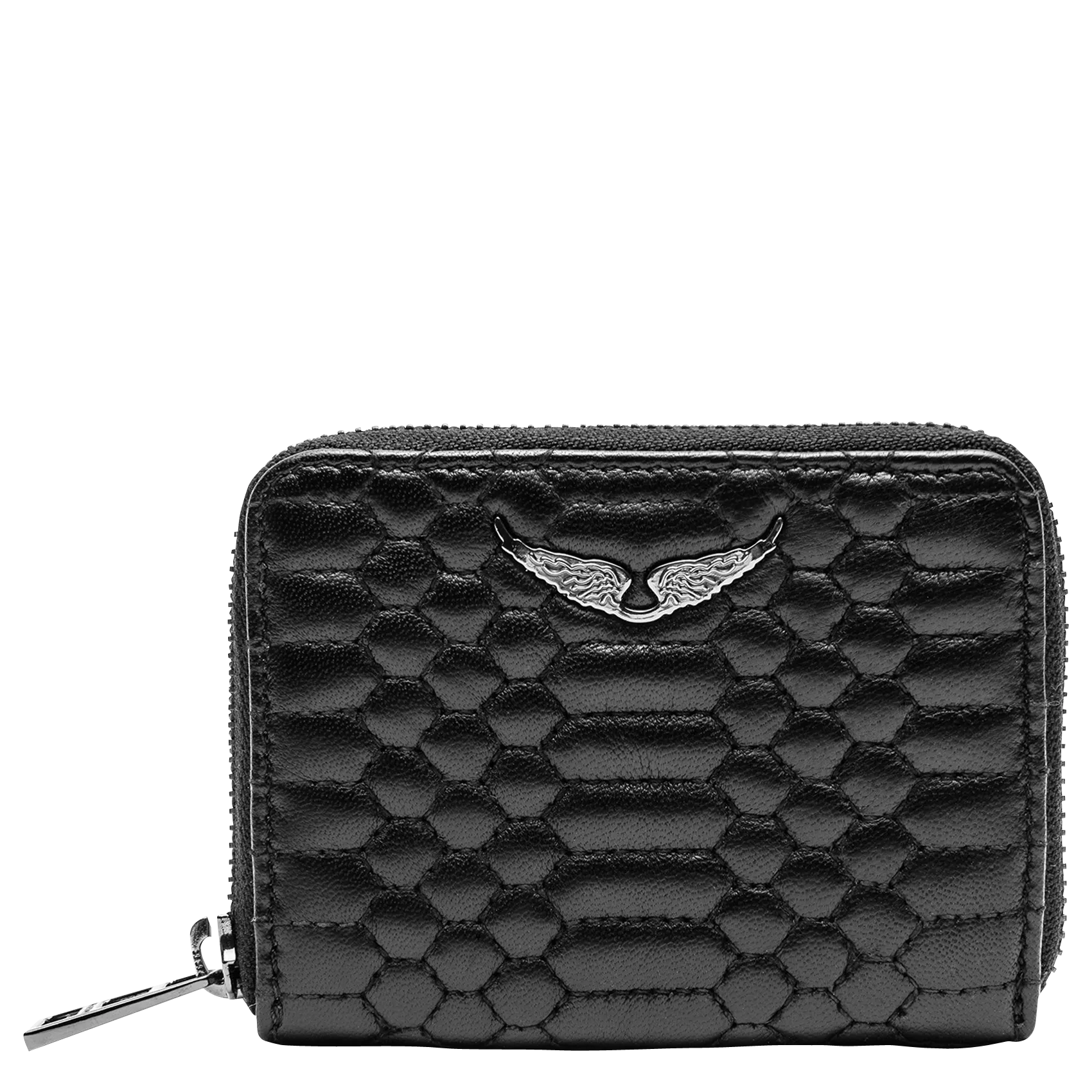 Portefeuille en cuir matelassé Noir MINI ZV