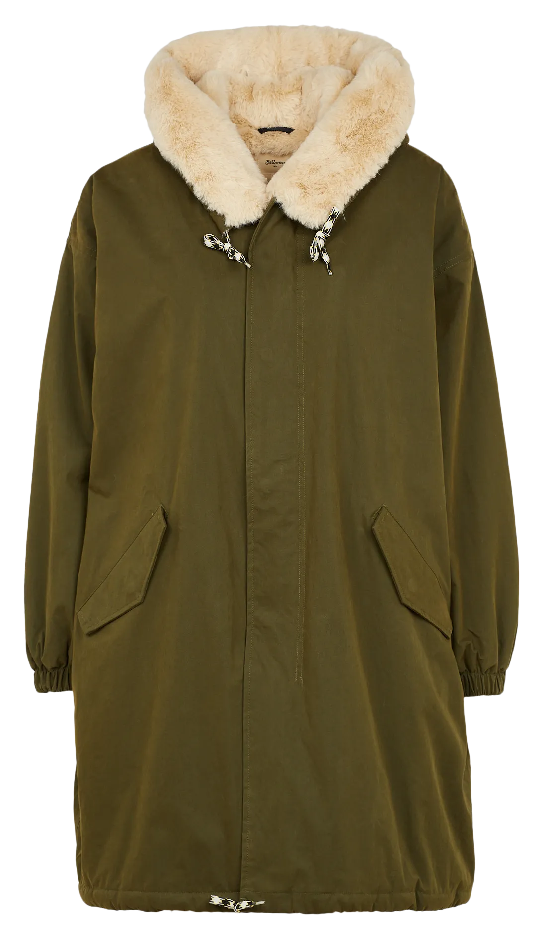 Parka oversize ample en coton mélangée Kaki