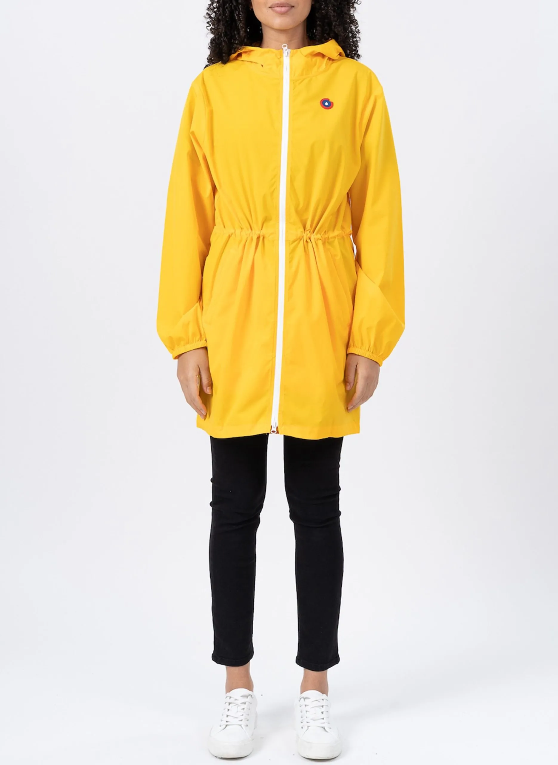 Imperméable long à capuche convertible Jaune AMELOT