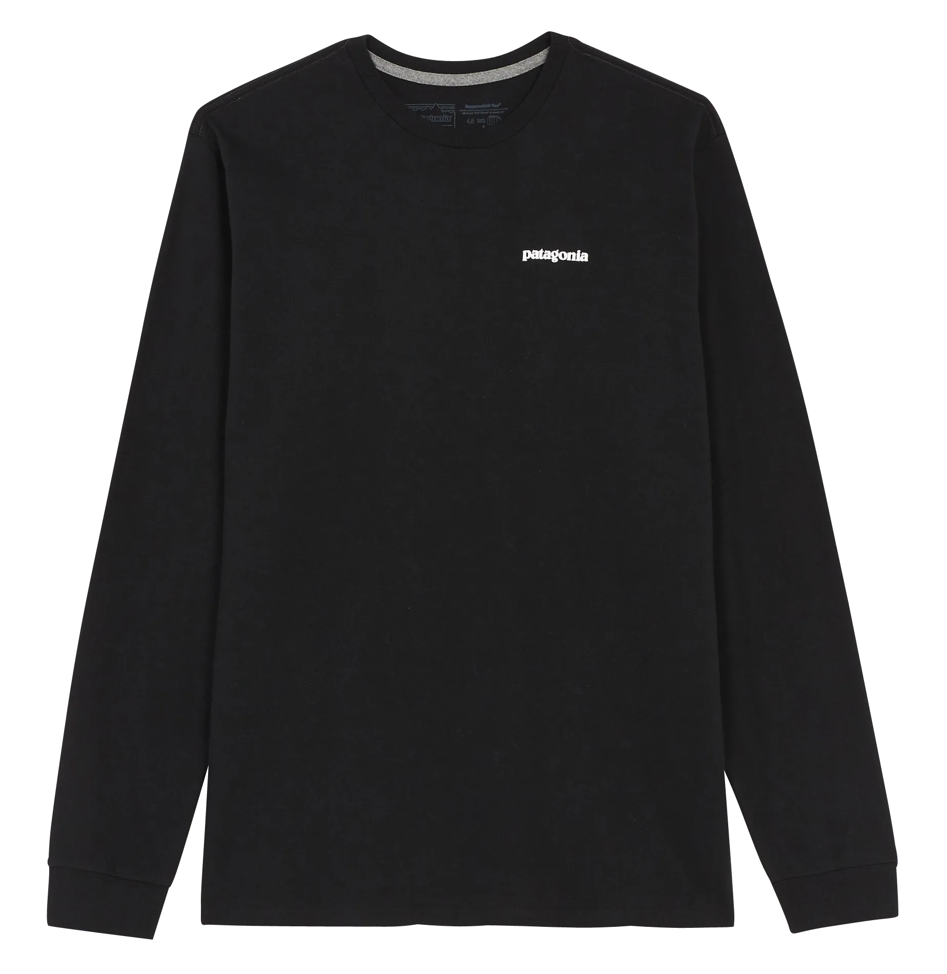 Tee-shirt col rond regular-fit sérigraphié en coton recyclé mélangé Noir