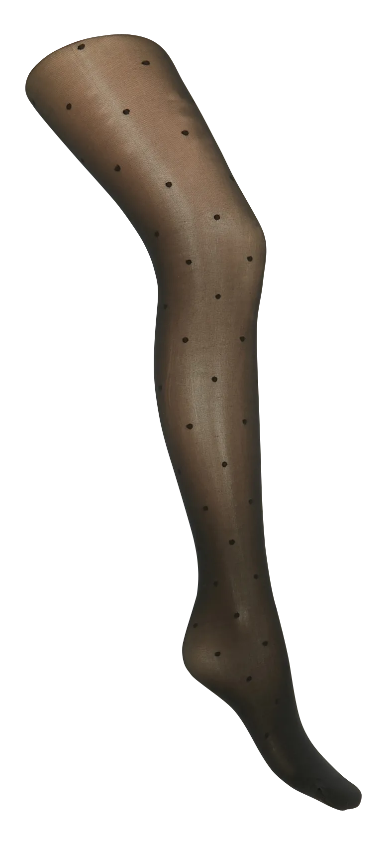 Collants semi-opaques à pois plumetis 30D Noir