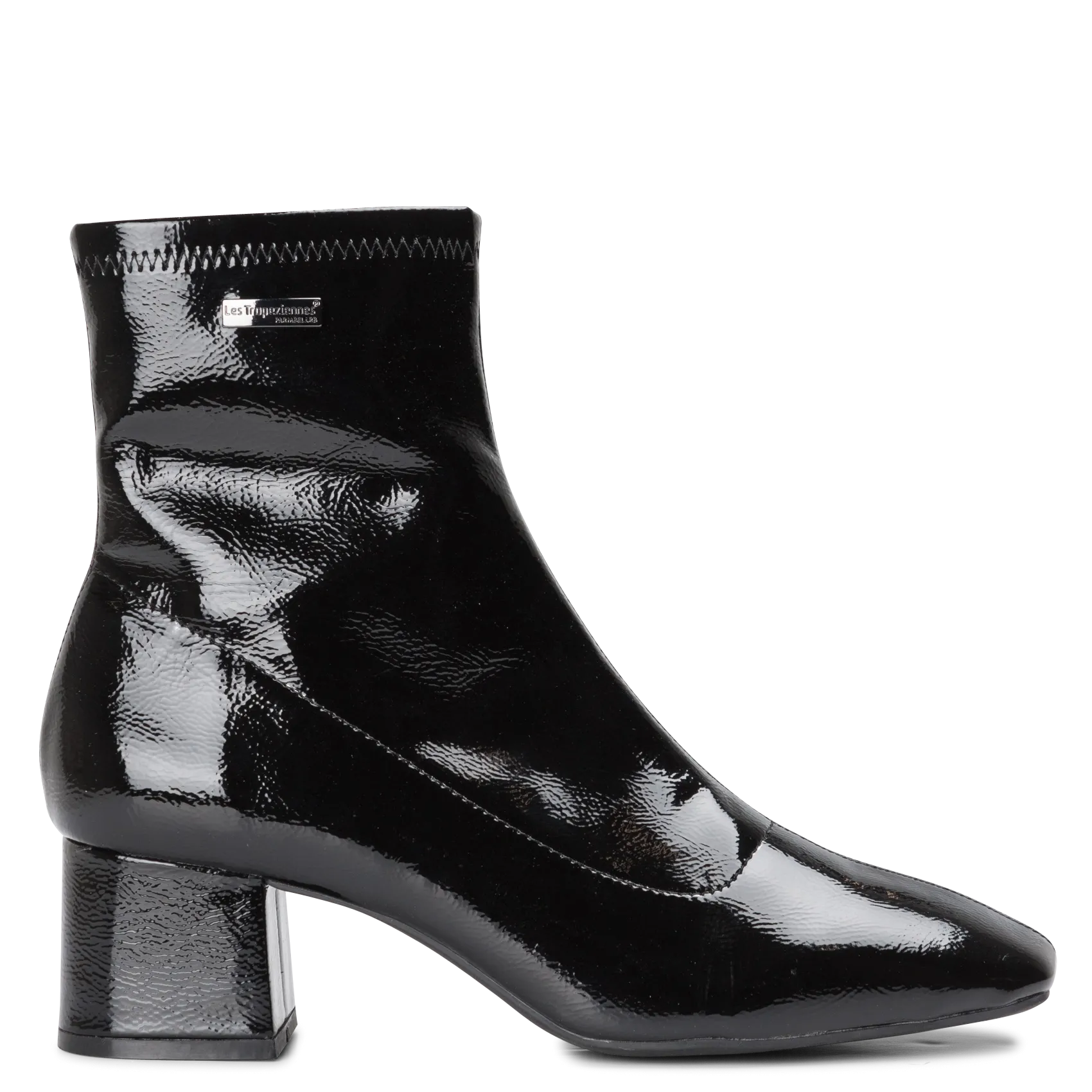 Bottines à talon vernies Noir DANIELA