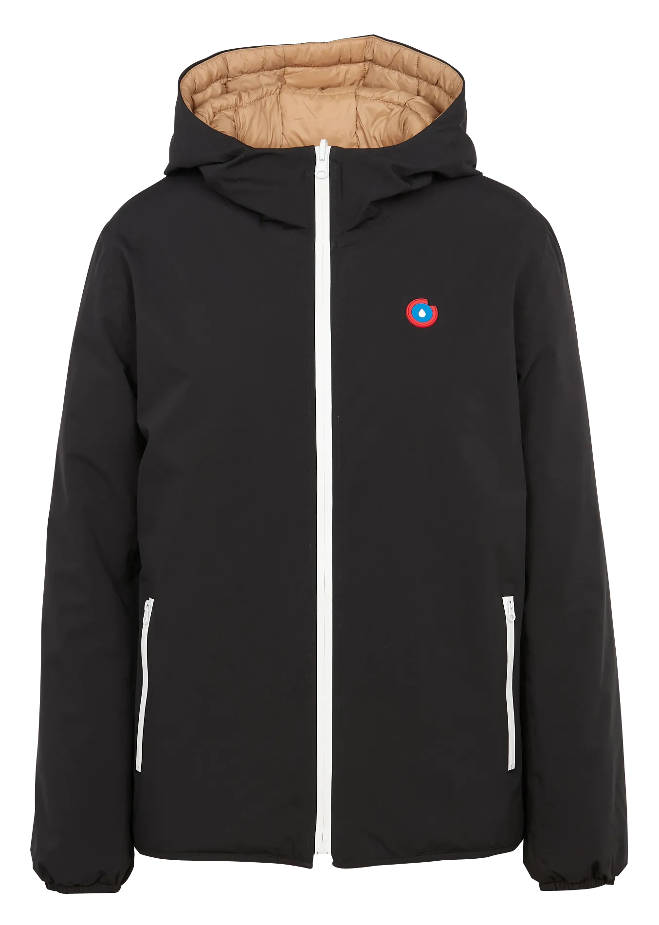 Doudoune réversible à capuche Beige