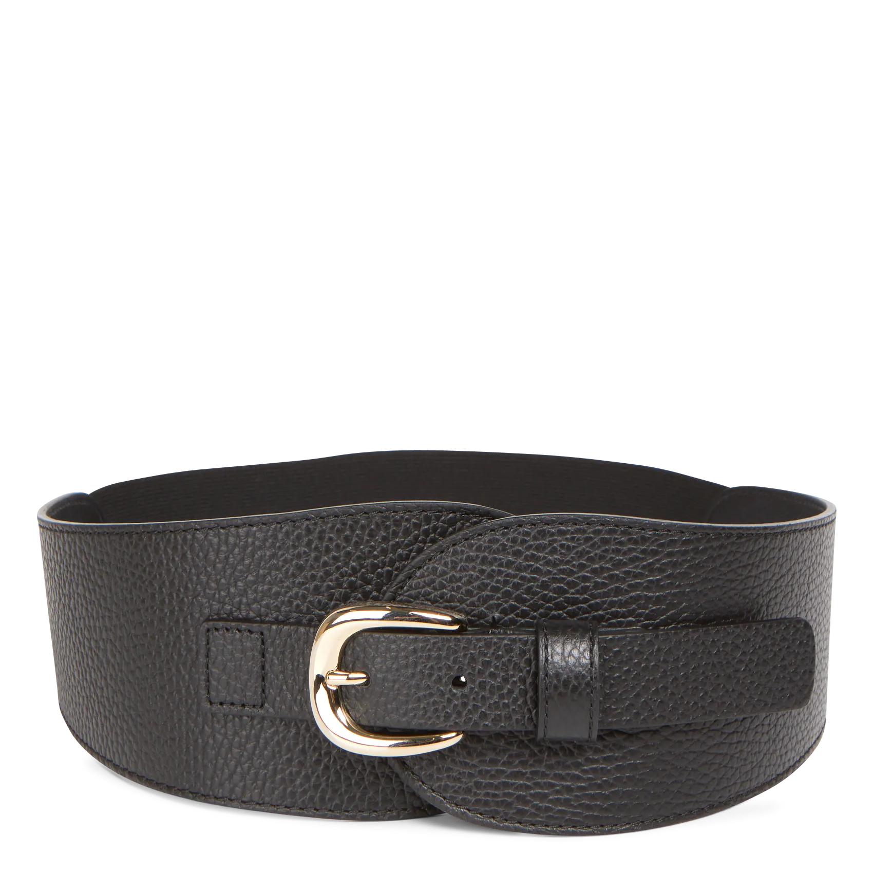 Ceinture boucle en cuir Noir