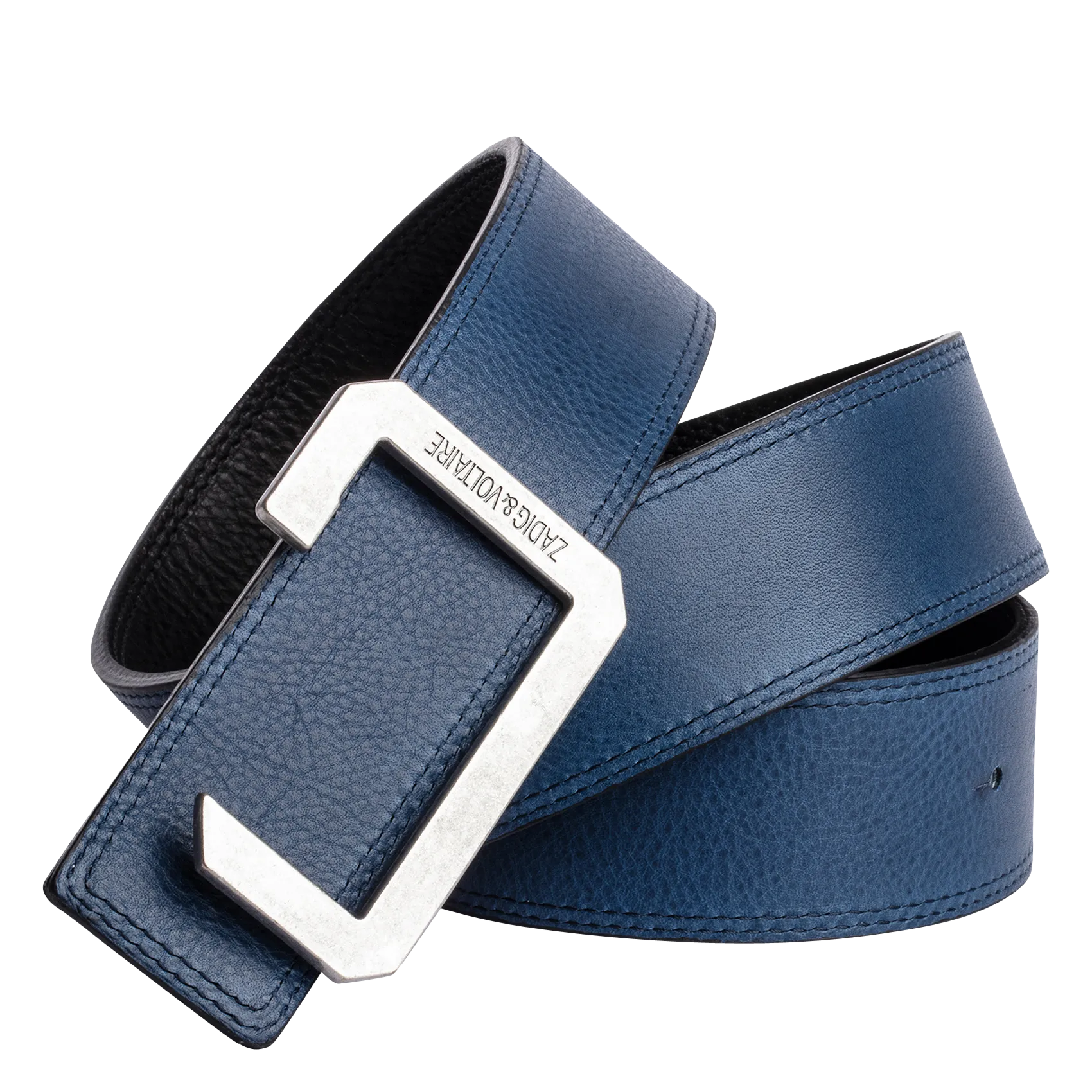Ceinture en cuir Bleu LA REVERSIBLE