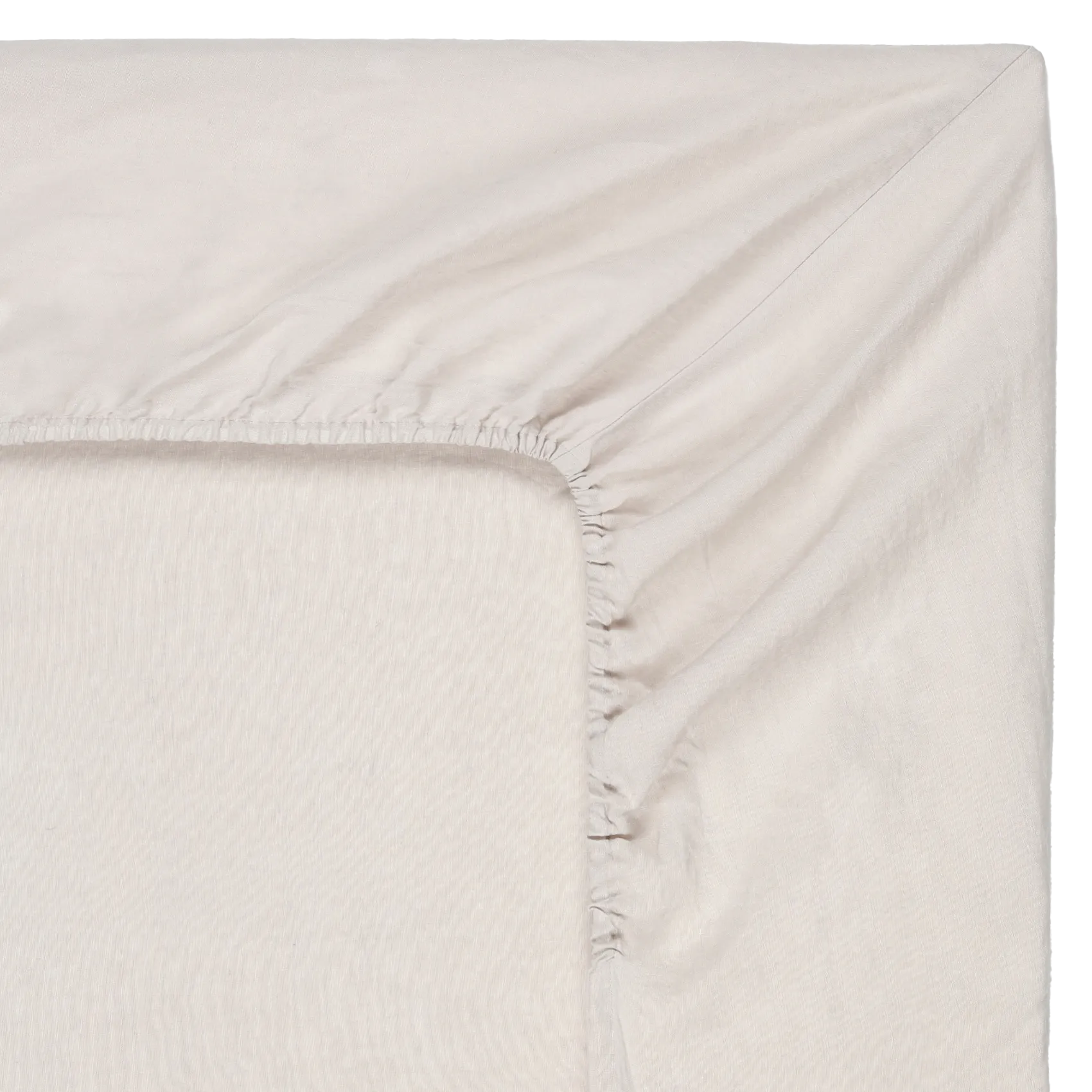 Drap-housse en lin lavé Beige DH LIN
