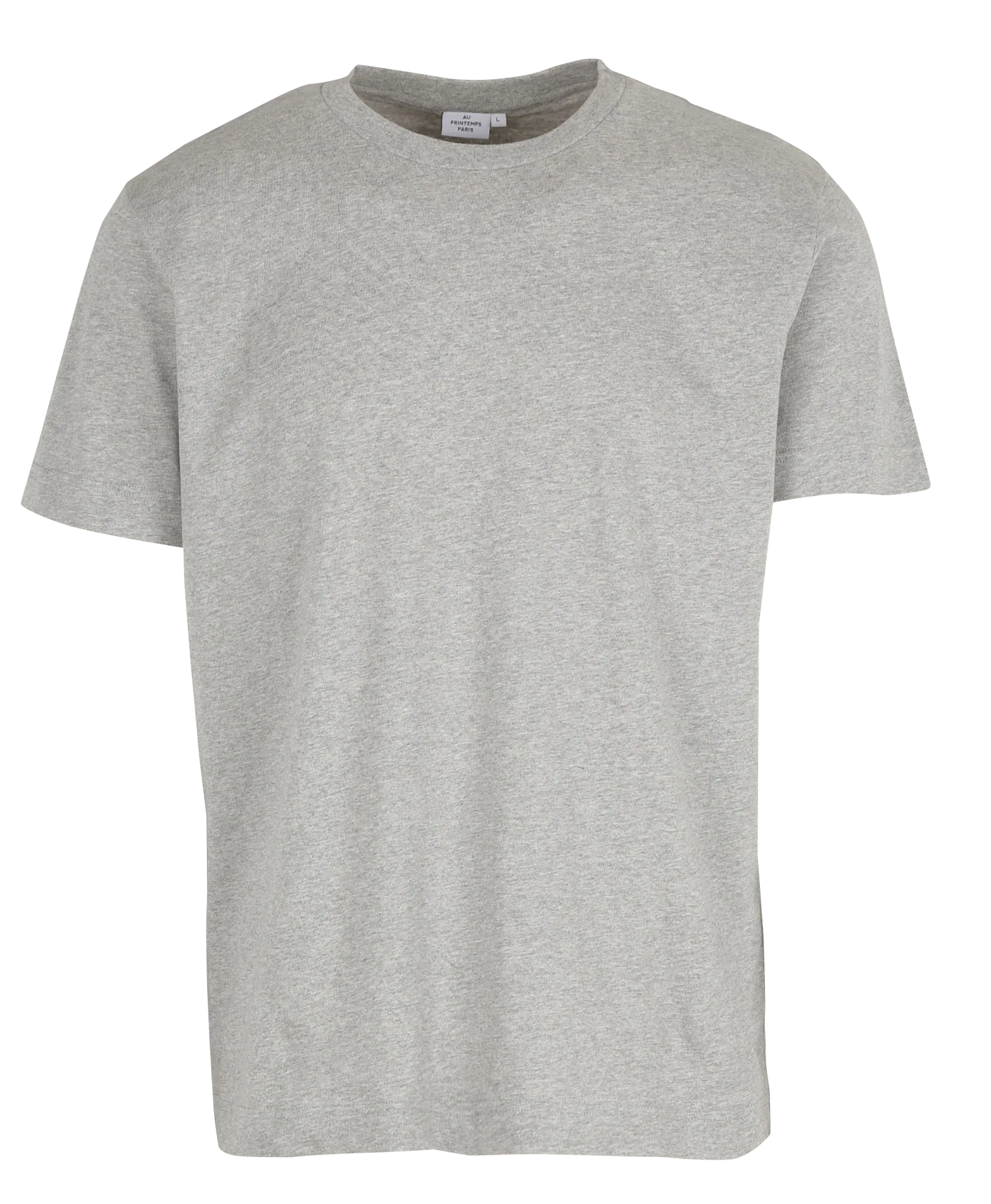 Tee-shirt col rond regular-fit en coton Gris