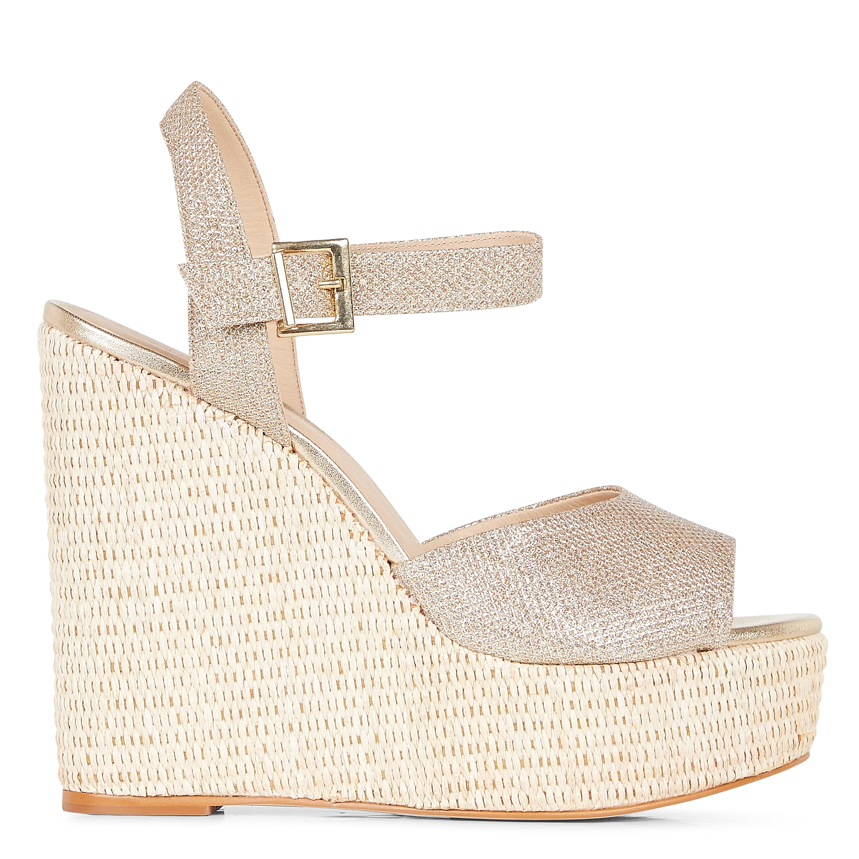 Espadrilles compensées en textile Doré JAMEA2