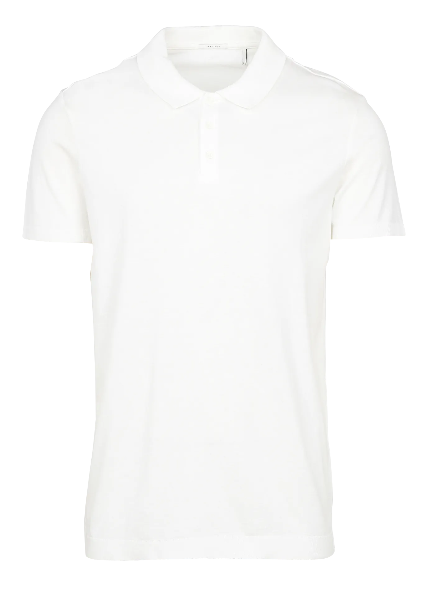 Polo reglar-fit en coton mélangé Blanc