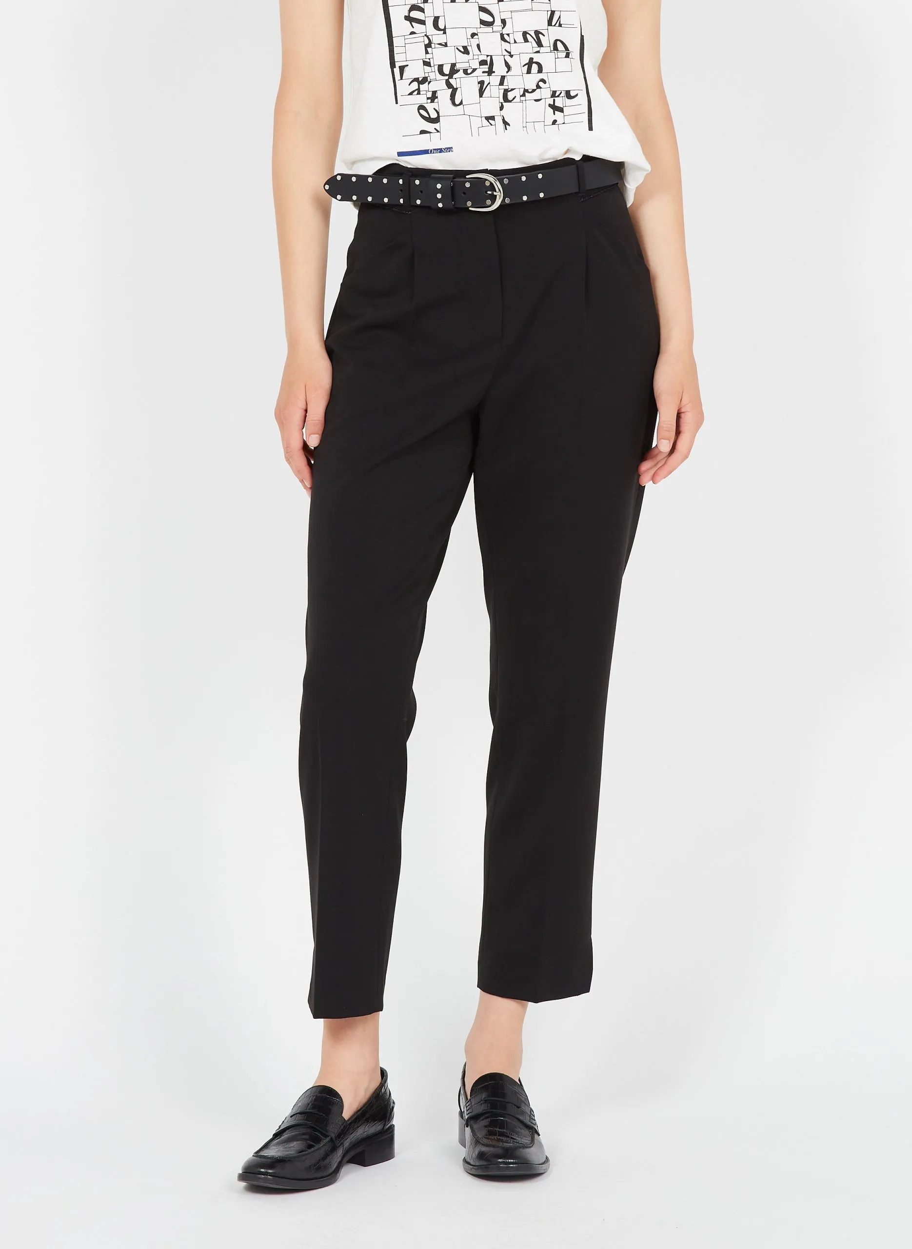 Pantalon cigarette 7/8e Noir
