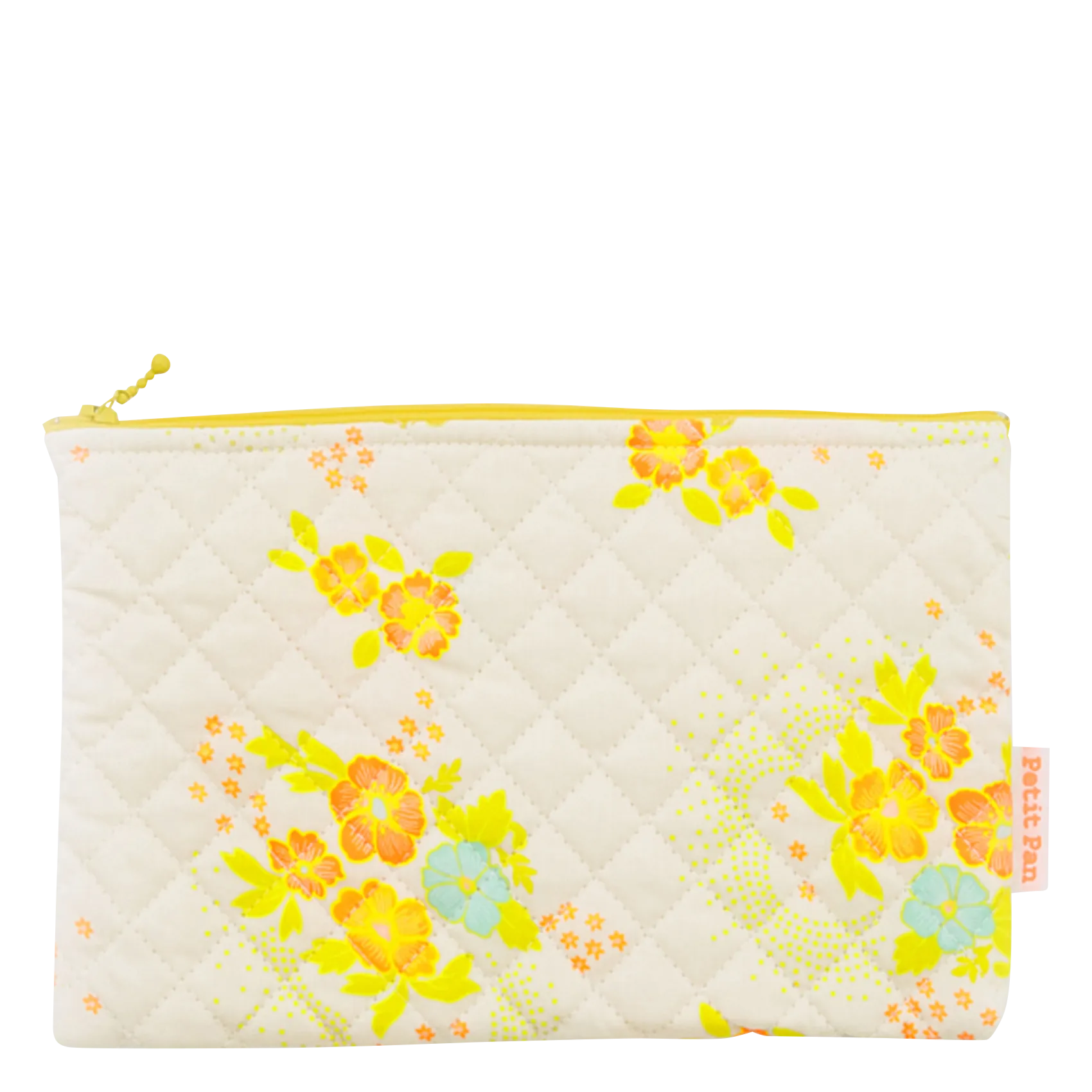 Pochette matelassée imprimé fleuri en coton
