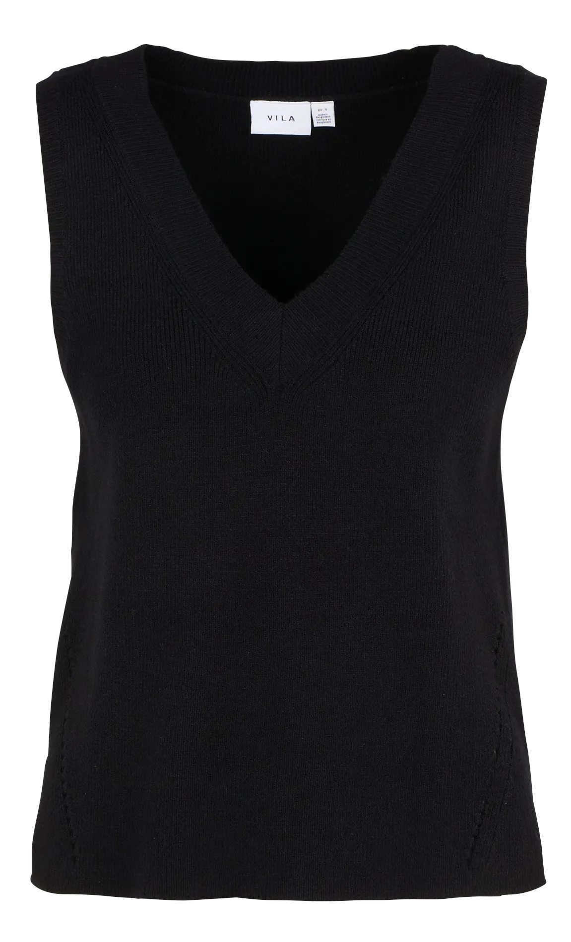 Pull col V en maille Noir RIL