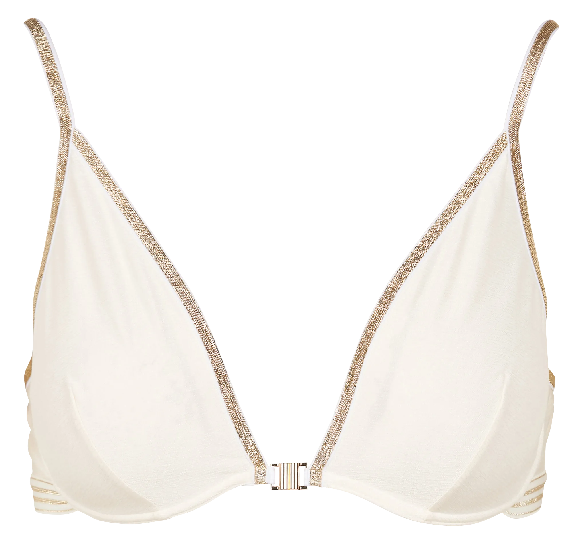 Soutien-gorge brassière à fines rayures Beige JACKIE