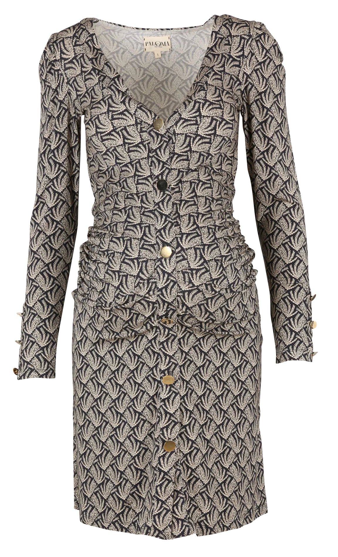 Robe de grossesse à manches longues Noir SOFIA