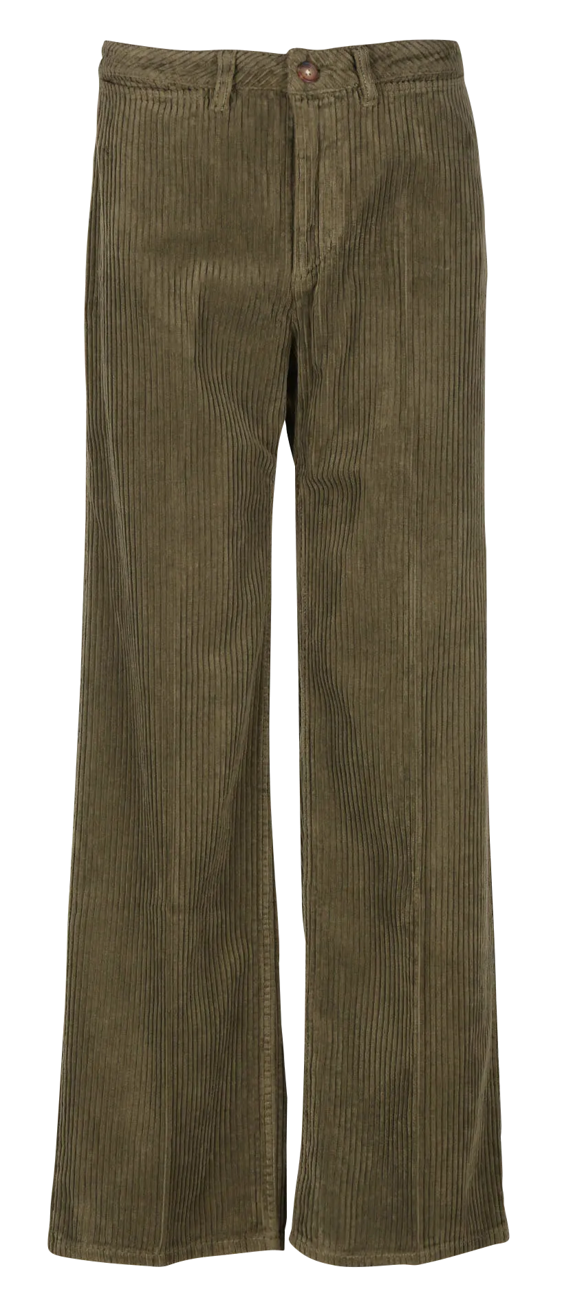 Pantalon large en velours côtelé de coton Kaki WHAM