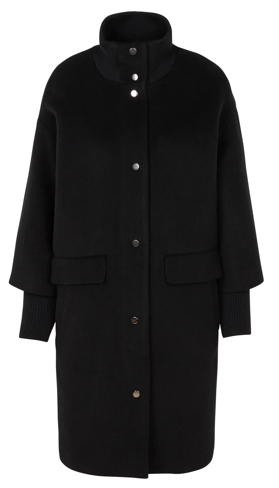 Manteau en laine mélangée Noir MAGDA