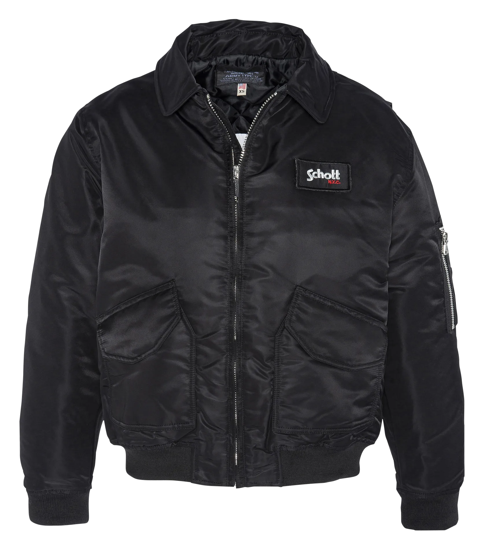 Blouson col classique oversize Noir