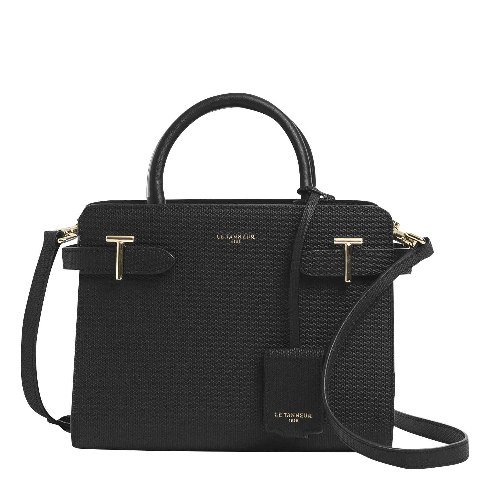Sac bandoulière en cuir Noir EMILIE