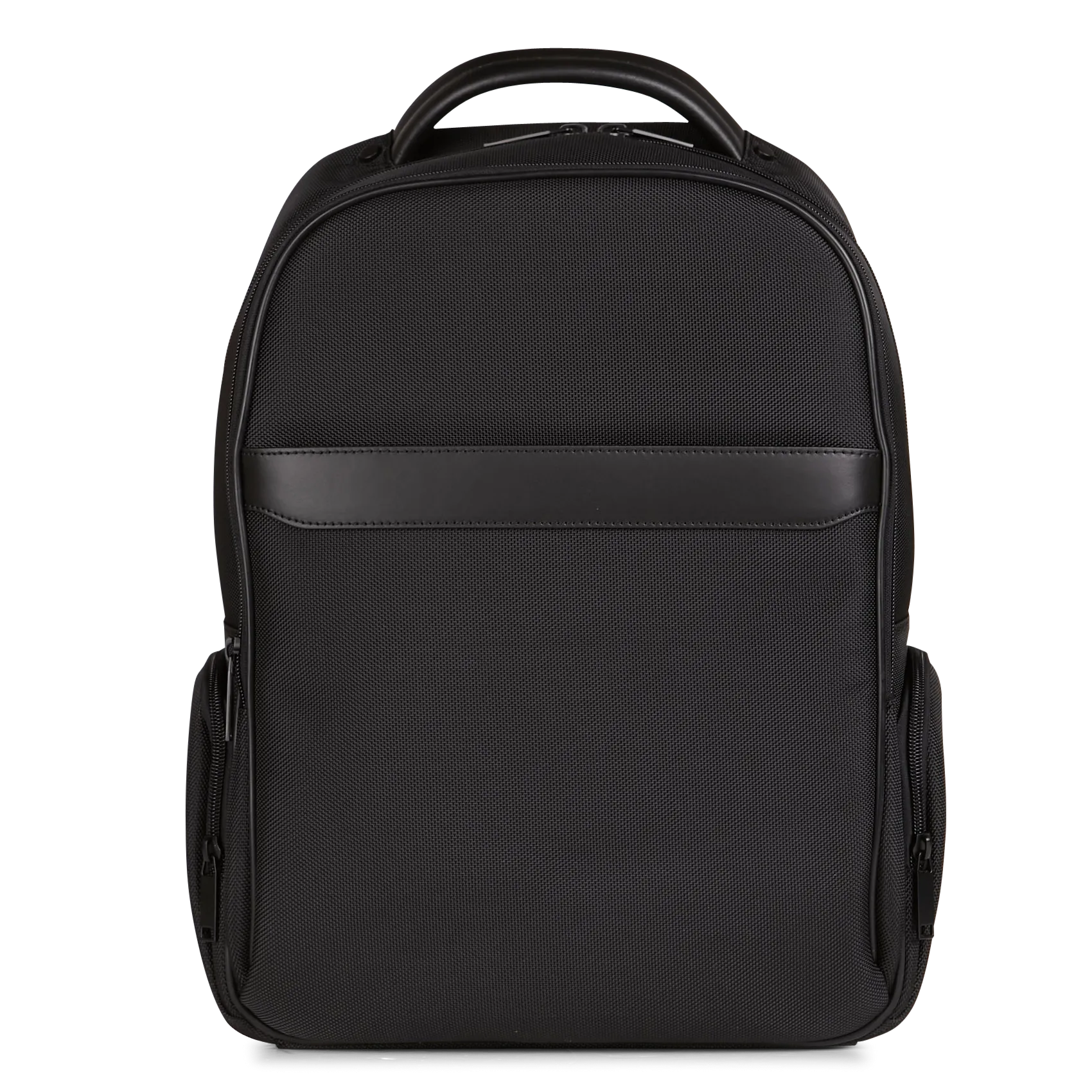 Sac à dos zippé en toile Noir