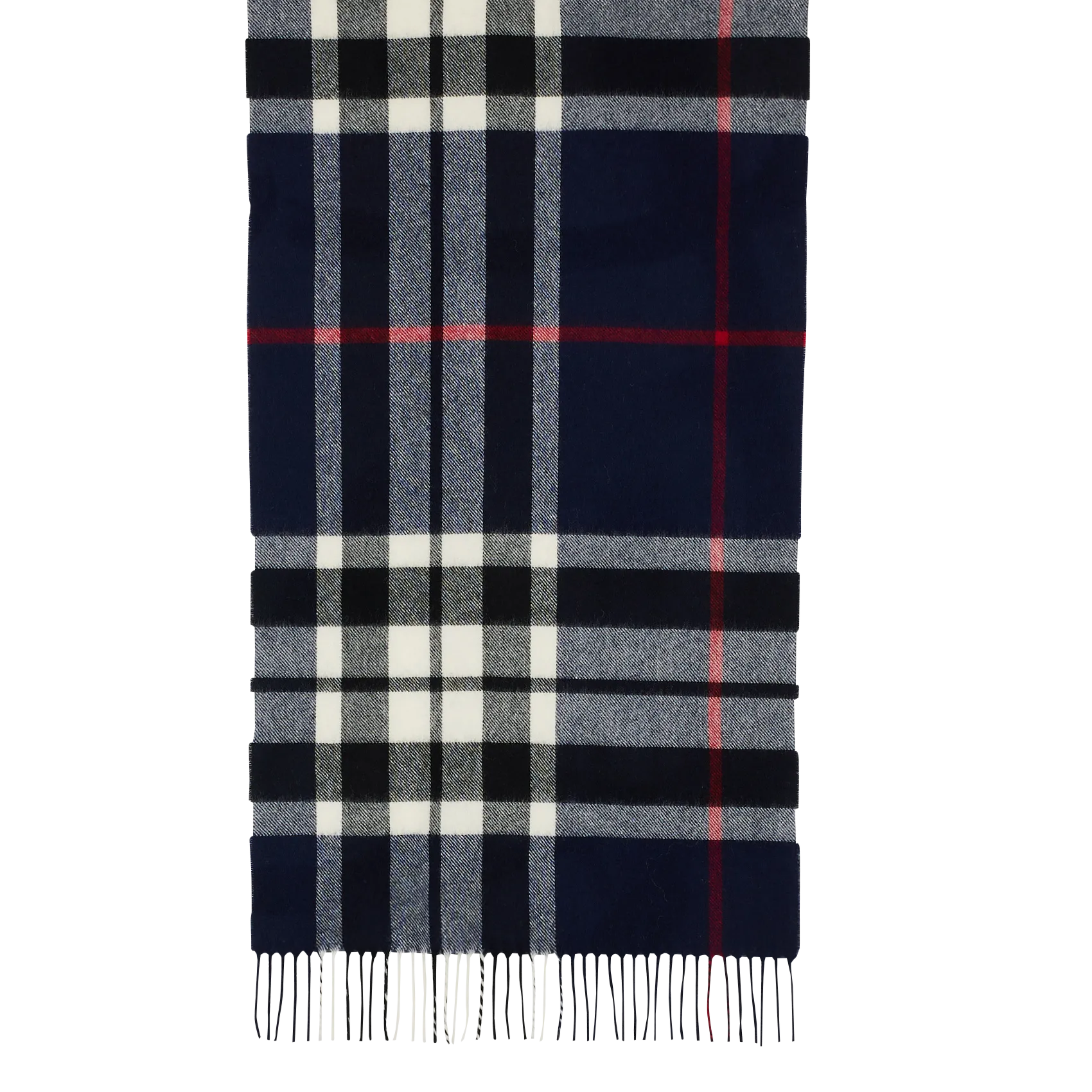 Echarpe à rayures en laine Bleu