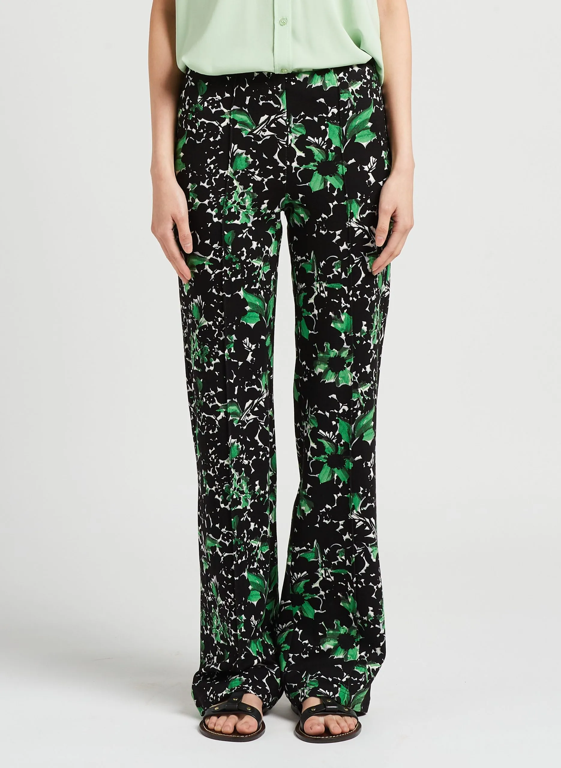 Pantalon droit imprimé Multicolore Elodie