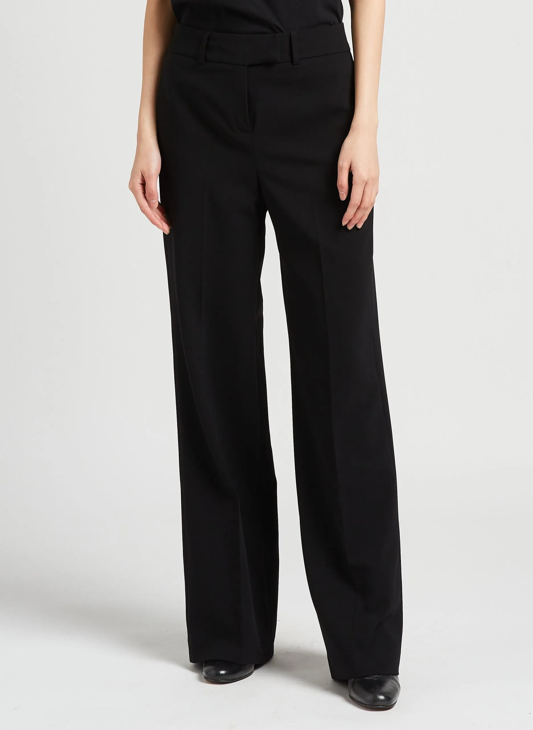 Pantalon large fluide Noir LAYLA