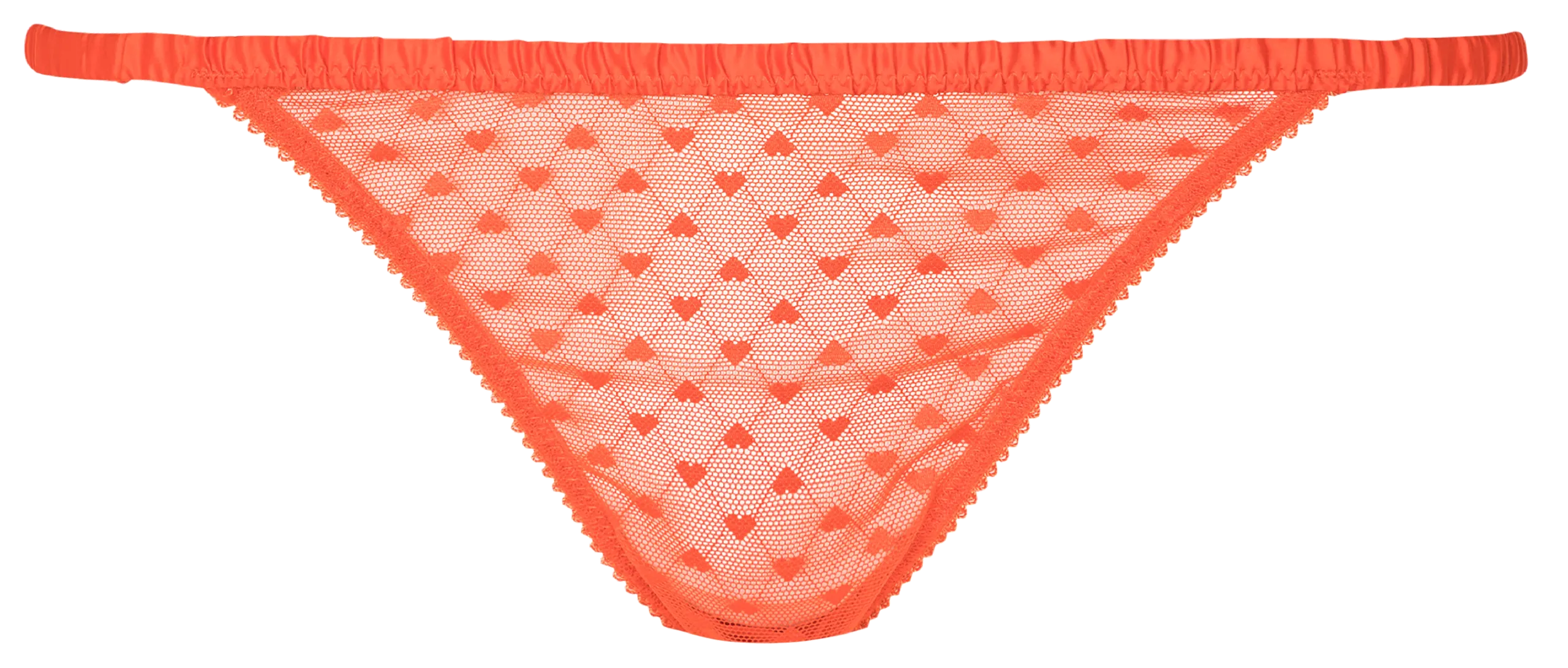 Culotte échancrée en dentelle Rouge CHARLOTTE