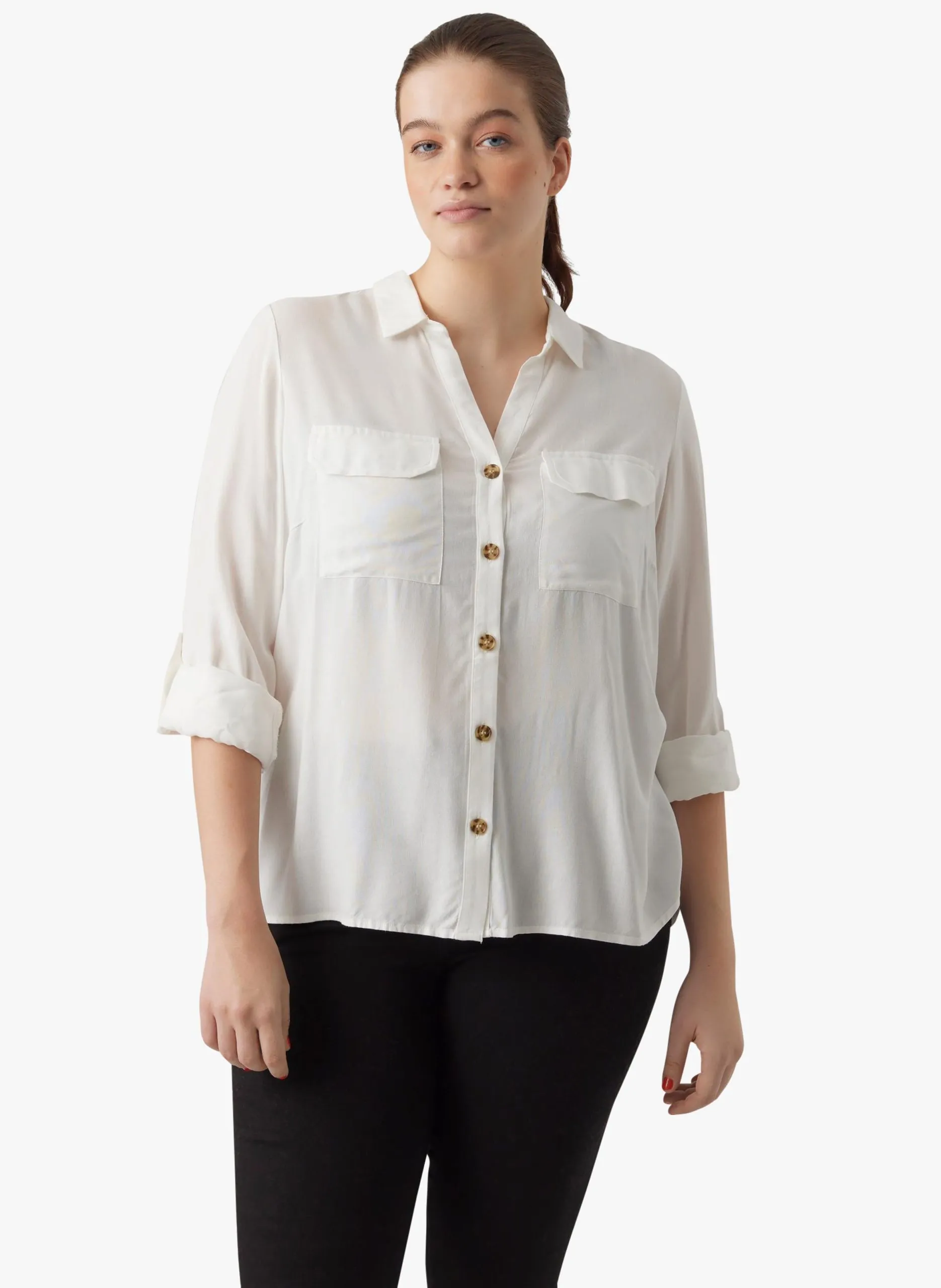 Chemise regular-fit en viscose Blanc BUMPY