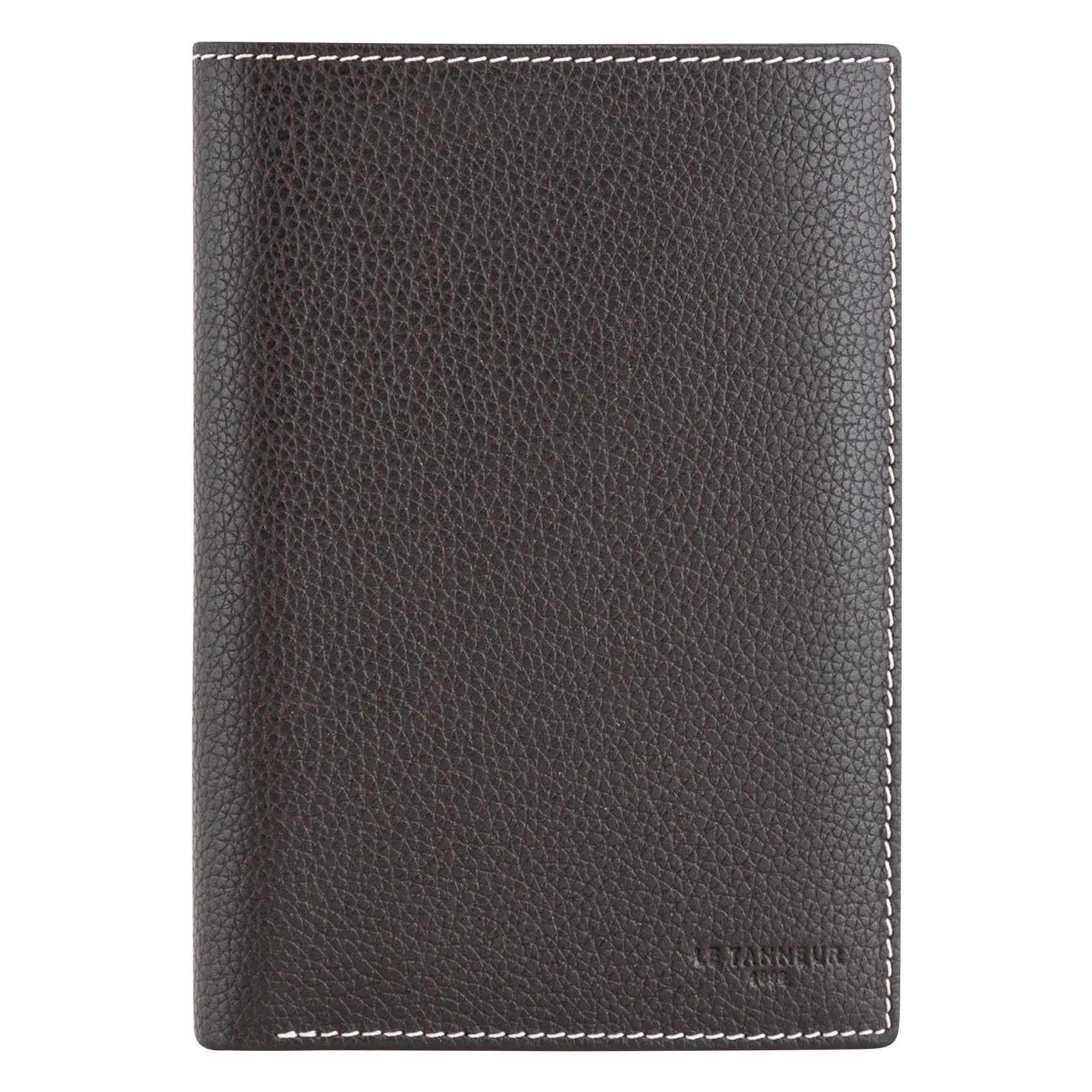 Portefeuille en cuir grainé Marron CHARLES