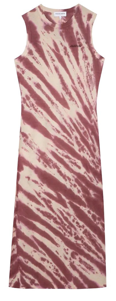 Robe longue droite col rond à imprimé Prune ROLLINAT VACANCES