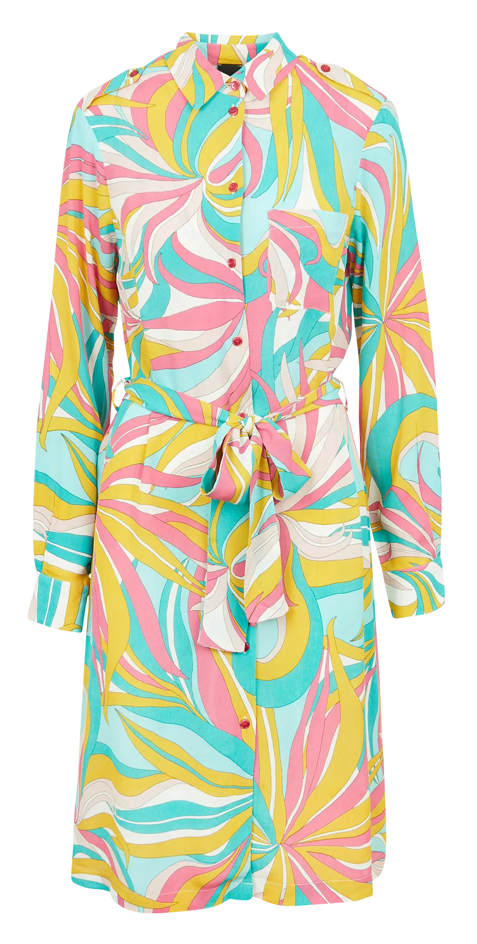 Robe chemise droite imprimée Multicolore ALICIA