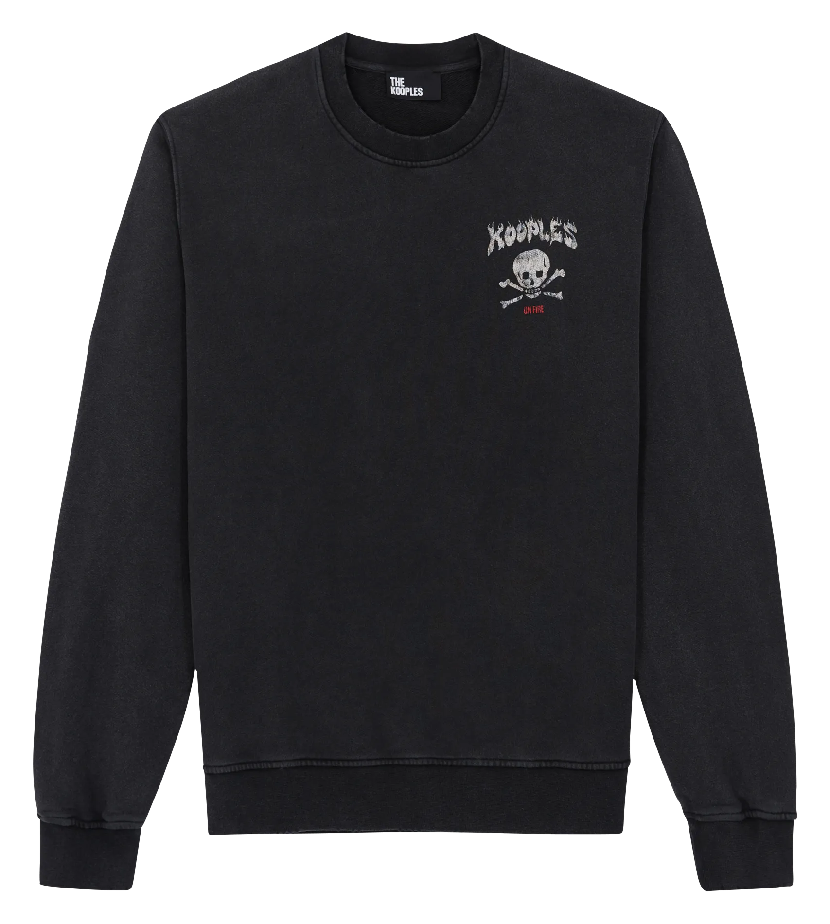 Sweat sérigraphié en coton Bleu