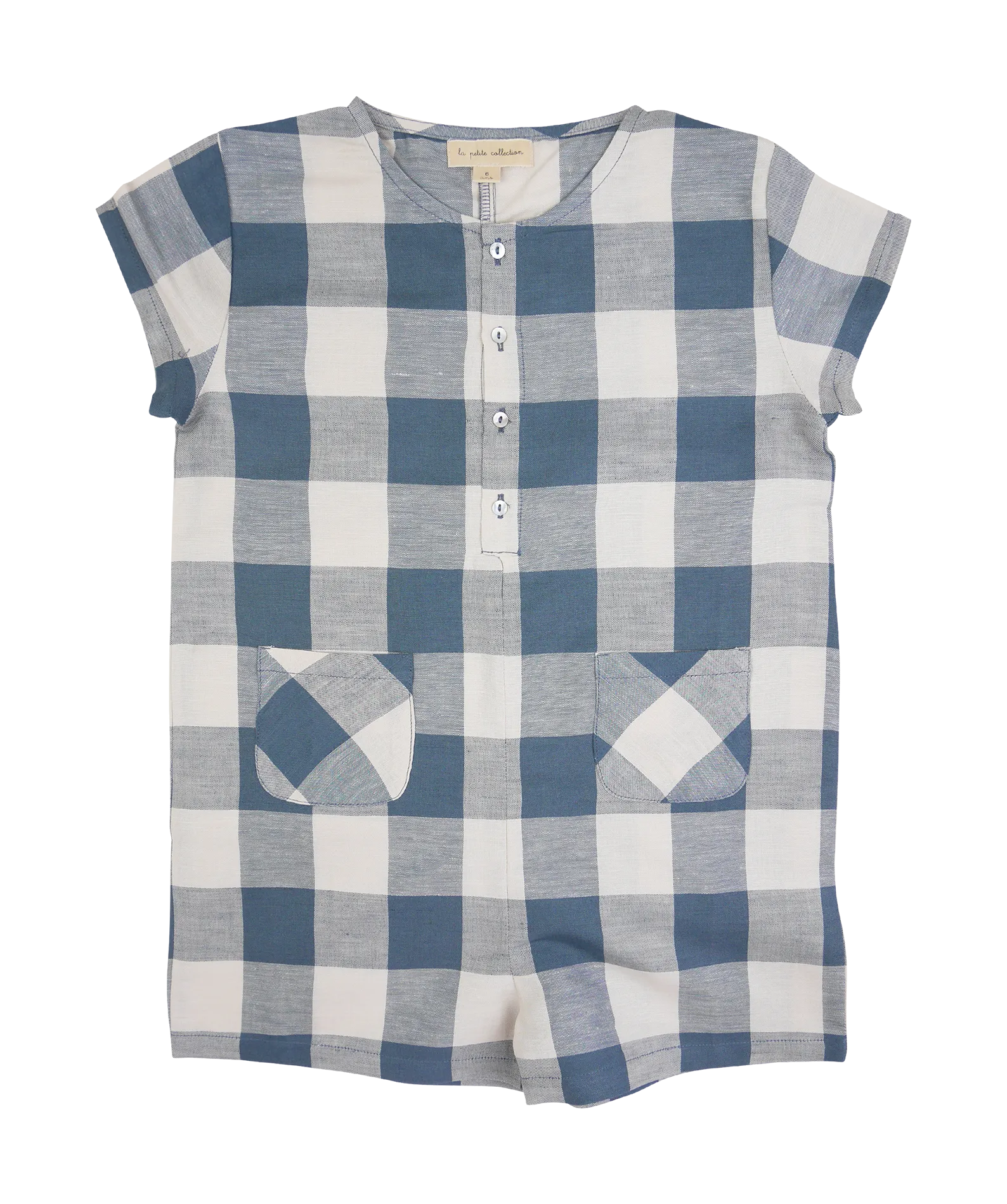 Combinaison imprimée en lin Bleu