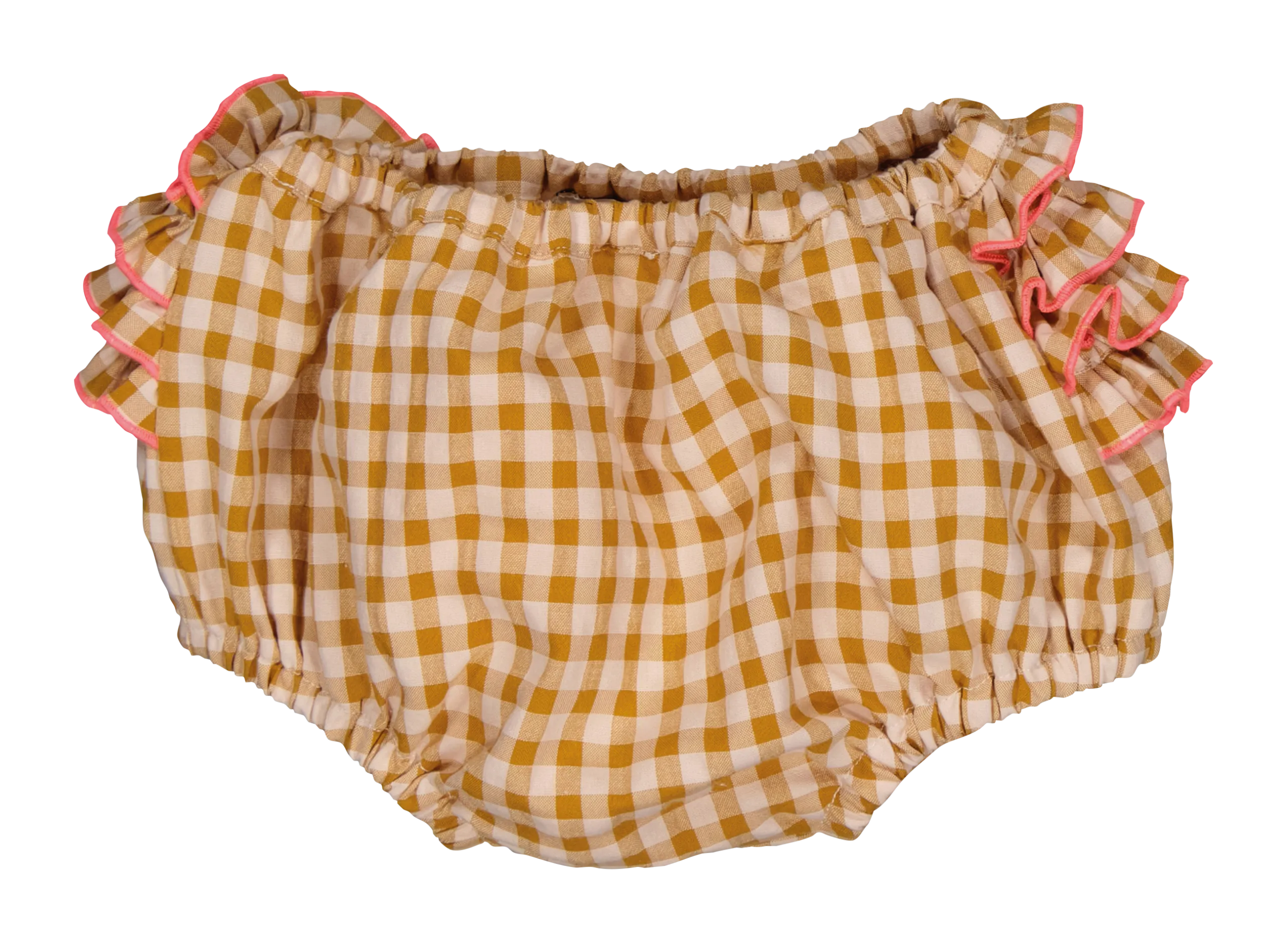 Bloomer vichy en coton mélangé Orange DAN