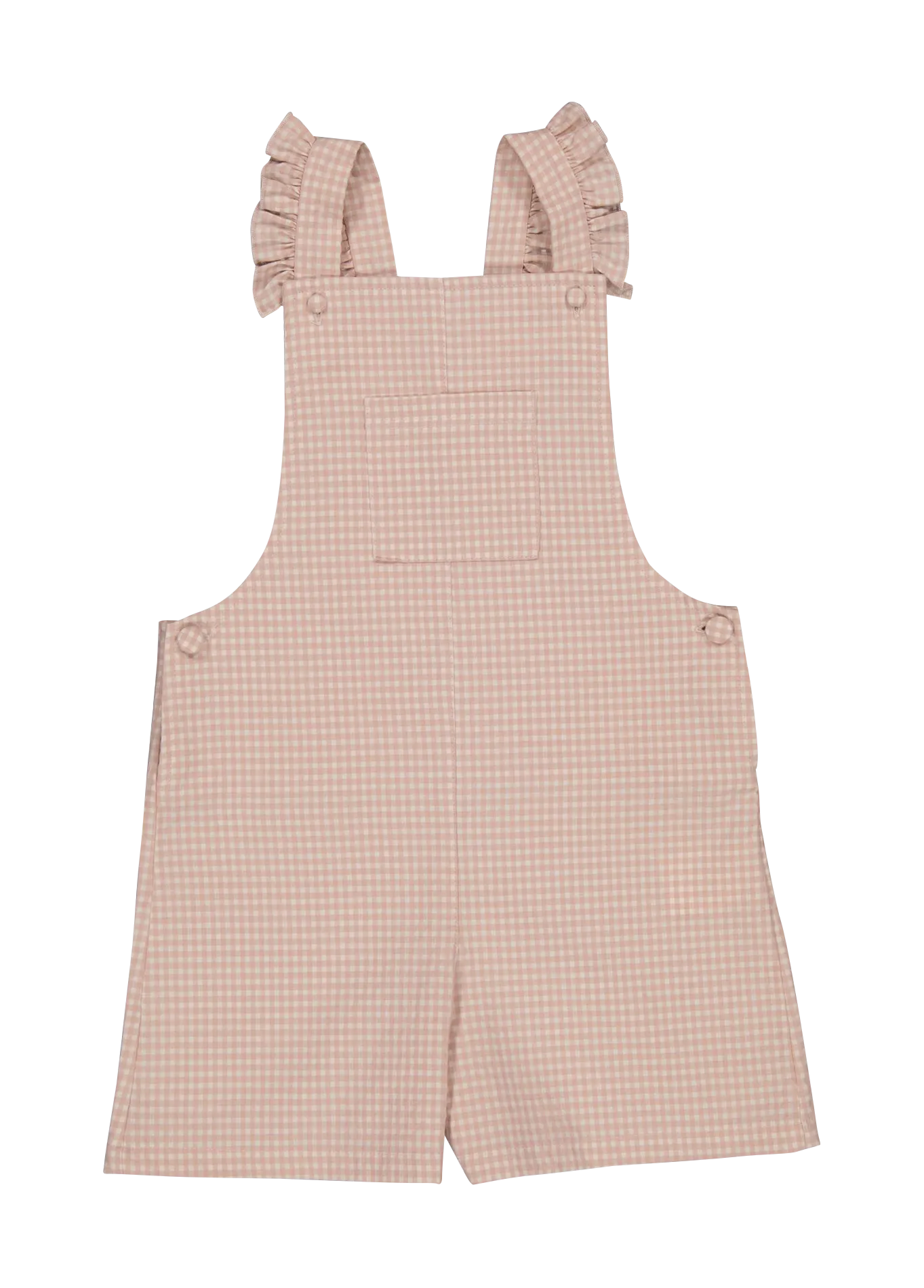 Salopette vichy en coton mélangé Rose NATHALIE