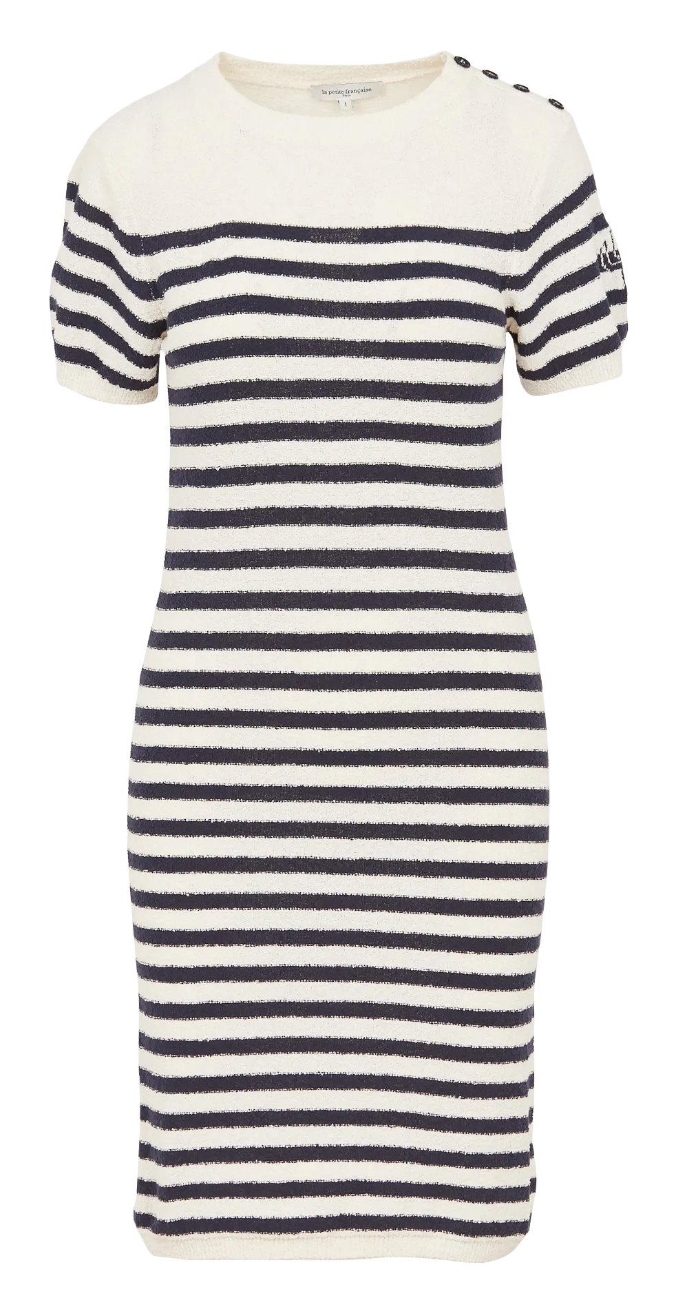 Robe marinière col rond en coton mélangé Bleu RELATIVE