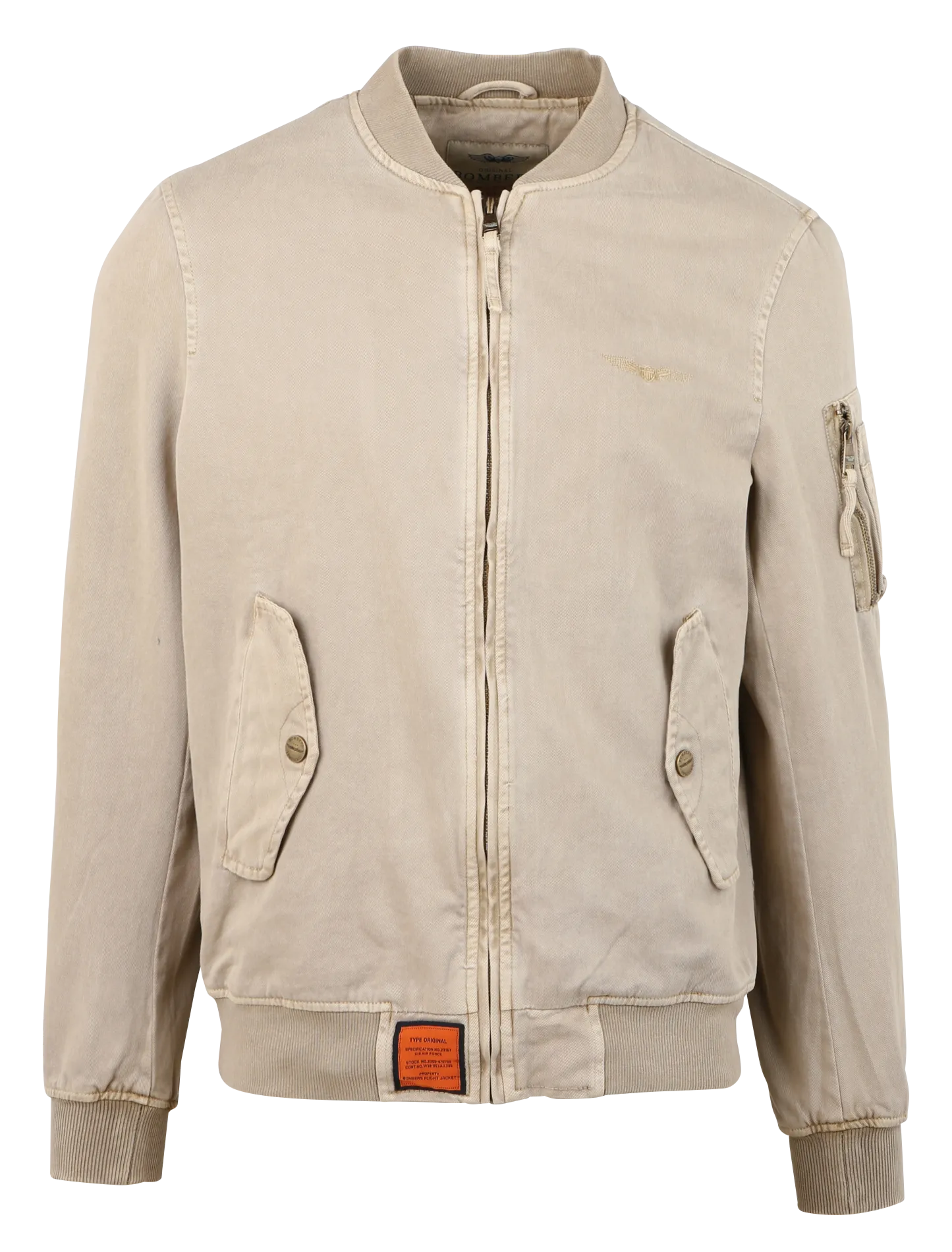 Bomber droit en coton Beige MAC