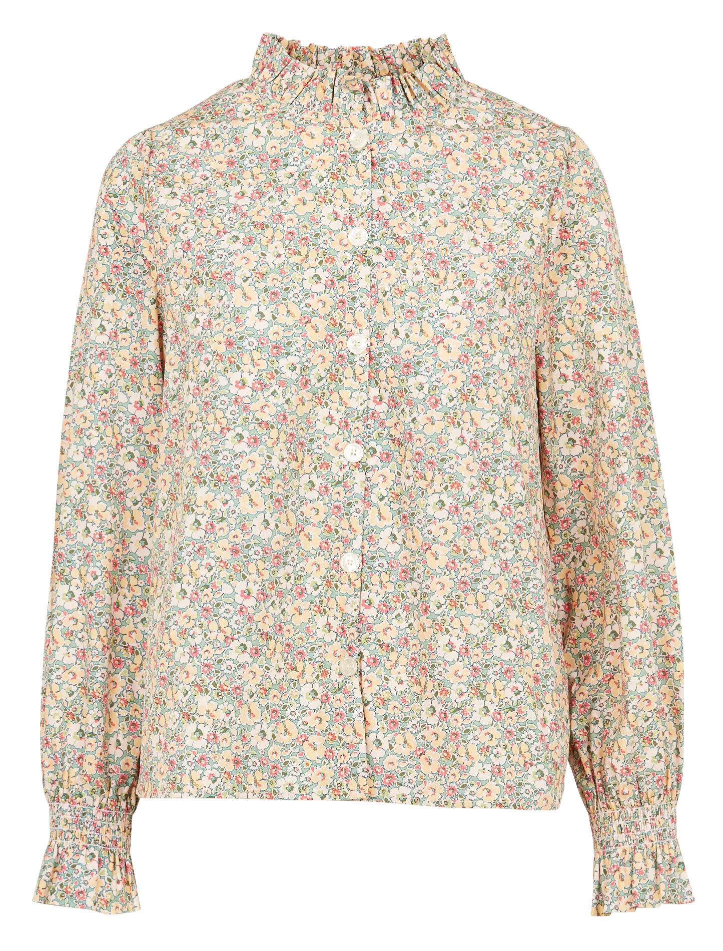 Top col victorien à imprimé fleuri Multicolore
