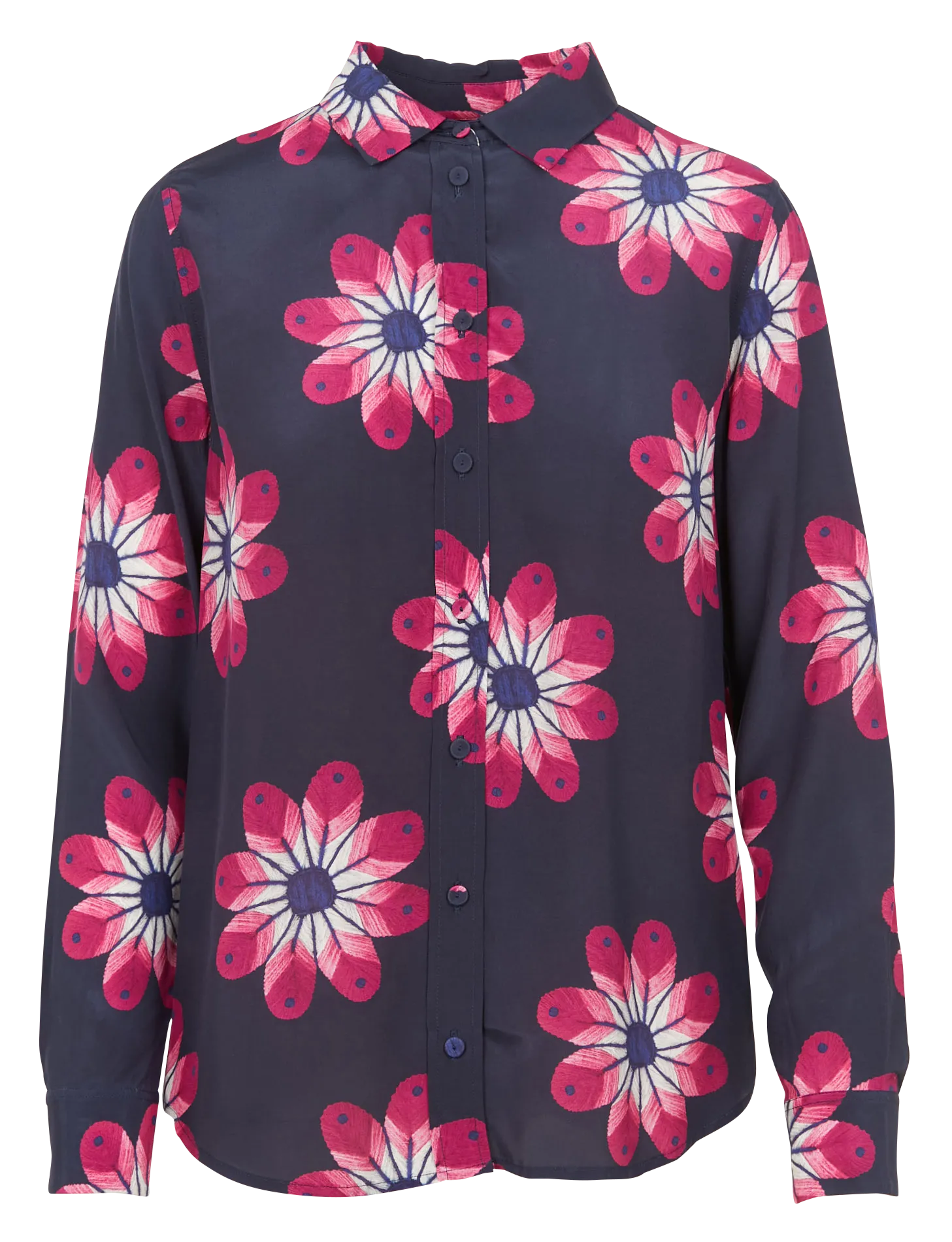 Chemise col classique imprimé floral Bleu BONNE ÉTOILE