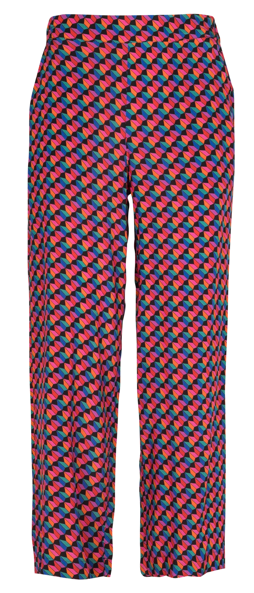 Pantalon large taille haute imprimé Noir CRAYOLA