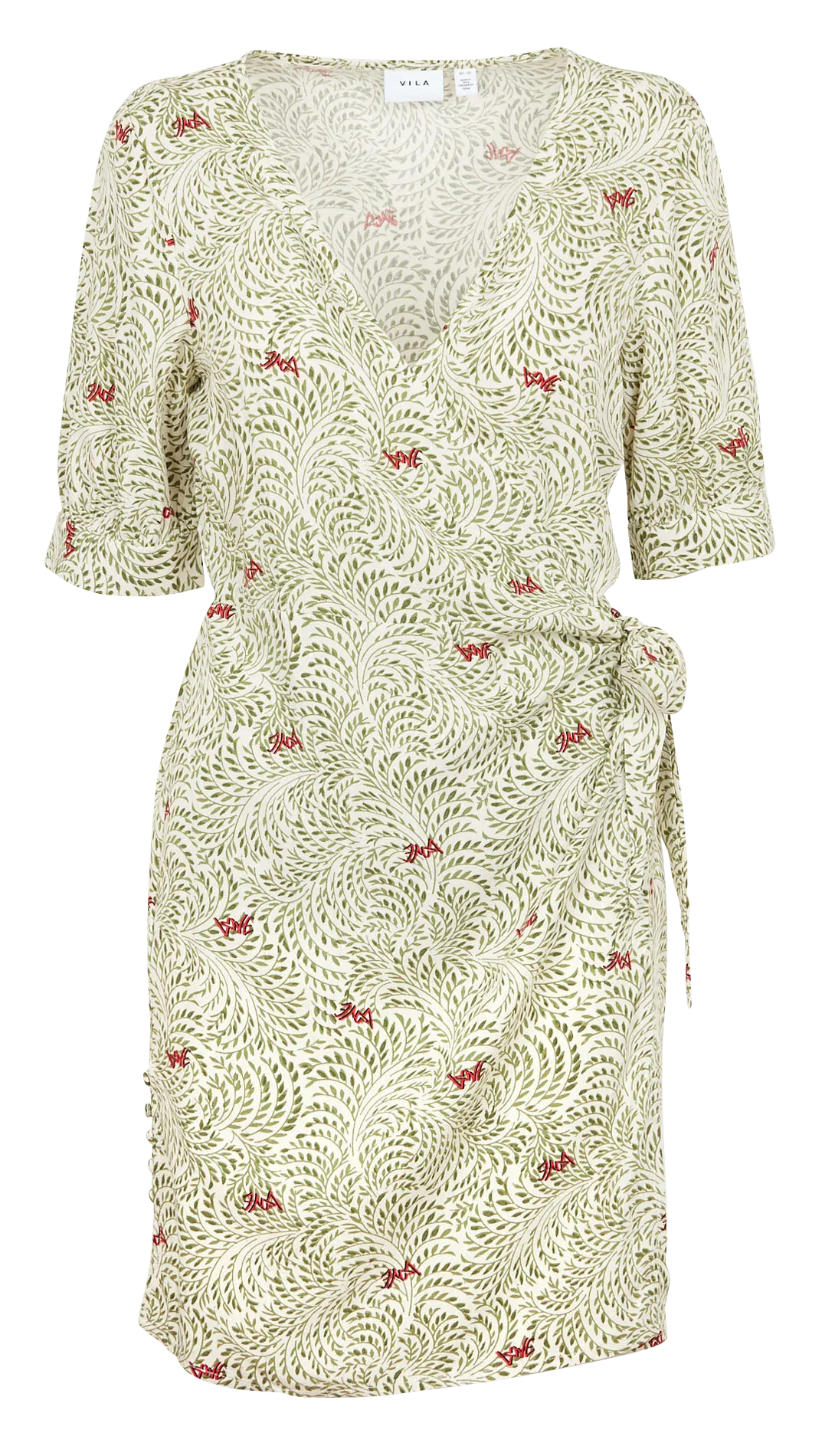 Robe portefeuille imprimée Beige VIELVIRE LOVE