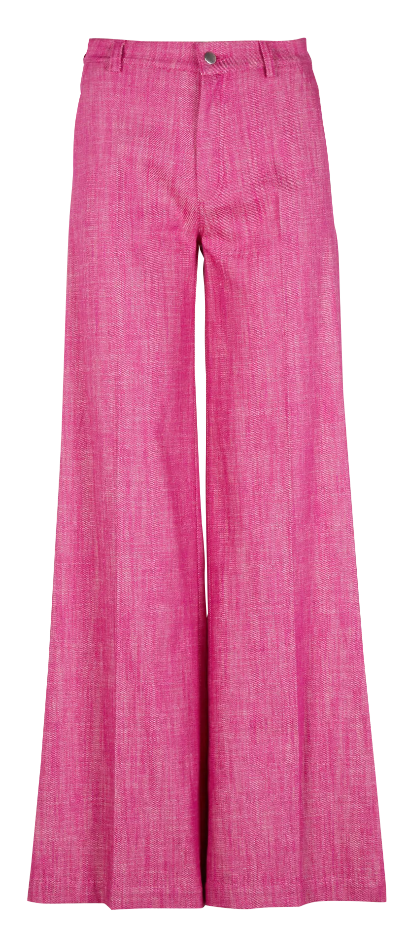 Pantalon large taille haute en coton Rose PICOLO